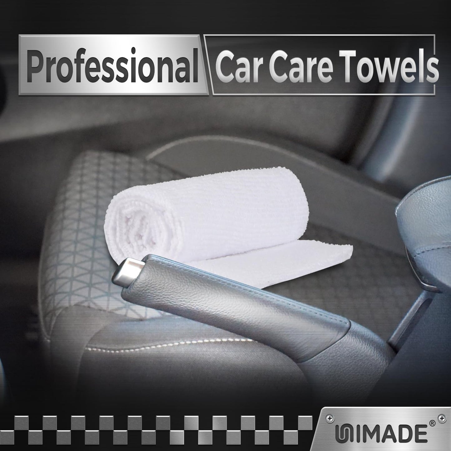 UNIMADE Shop Towel Rag, 200 Pack Reusable Rags Bulk Microfiber Cleaning Cloth Lint Free Towels for Car Kitchen Automotive Bar Mechanic Restaurant Garage, 11.5"x 11.5", Blue