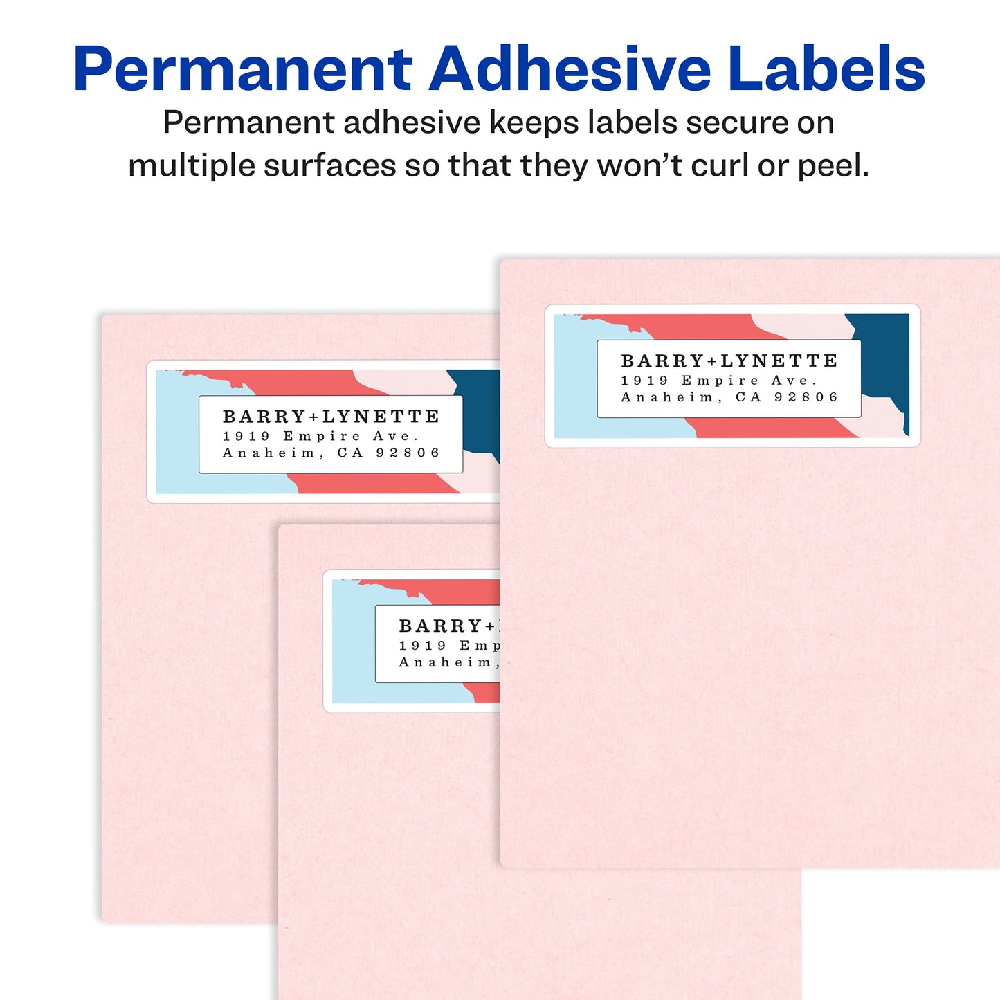 White Easy Peel Address Labels with Sure Feed, Laser,