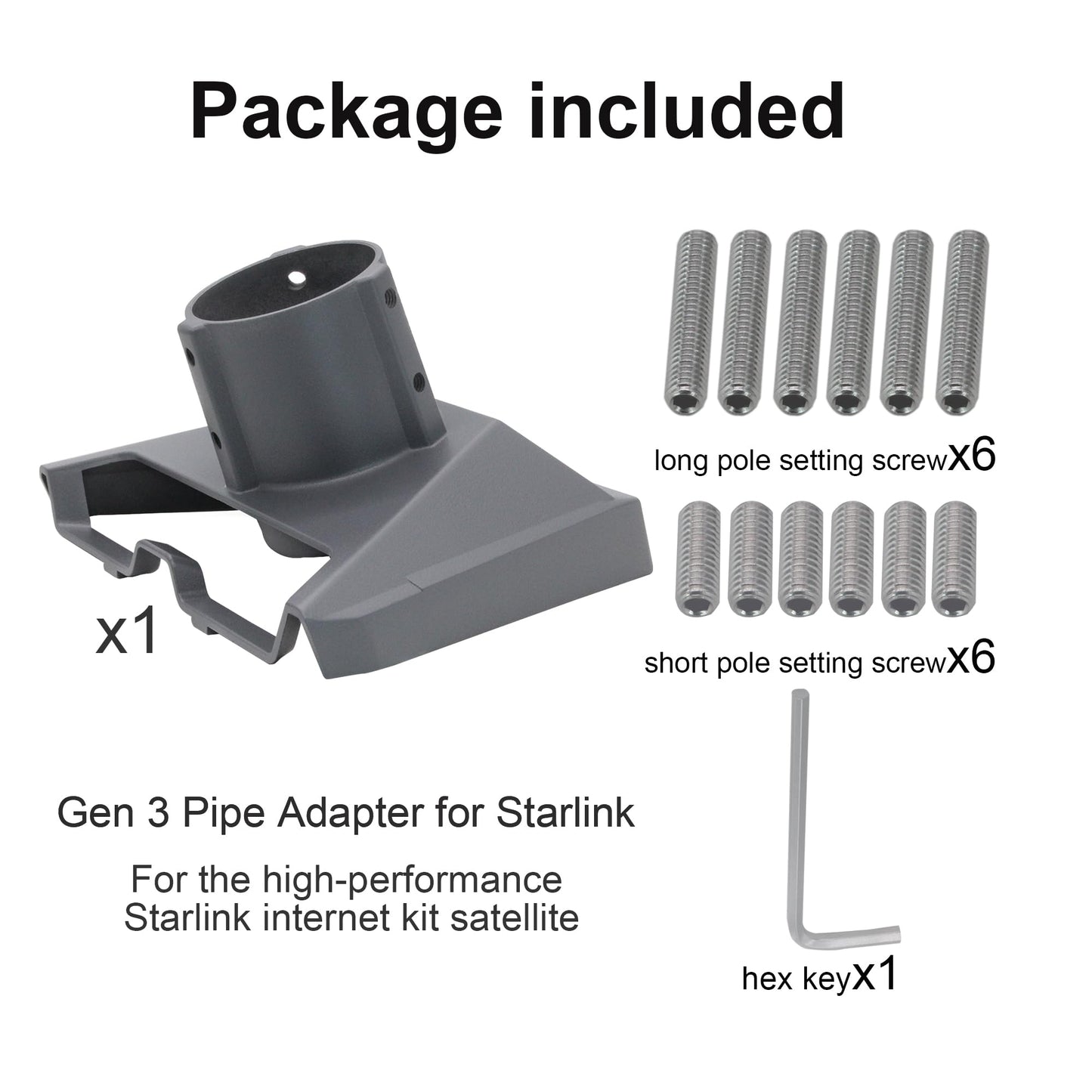 Starlink Gen 3 Pipe Adapter