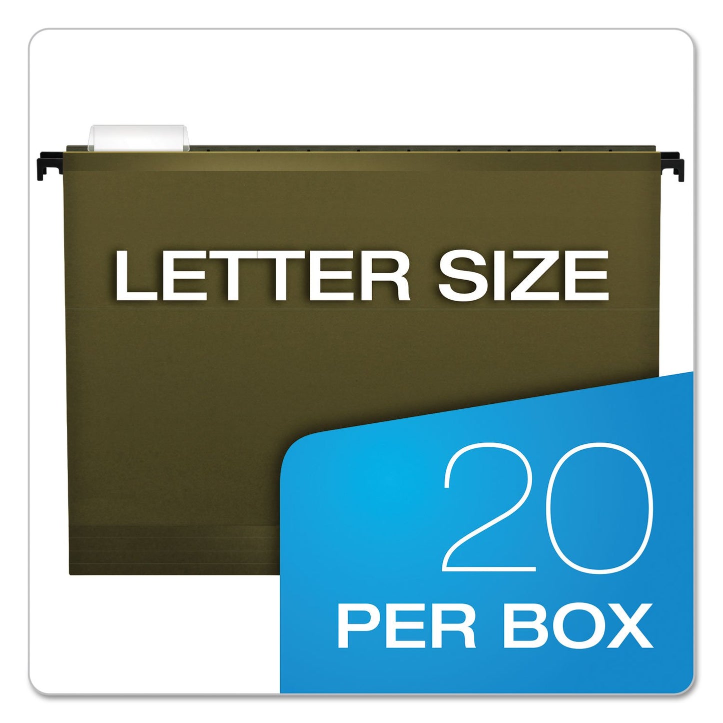SureHook Hanging File Folder, Standard Green, Letter, 20 Folders Per Box, 6152 1/5
