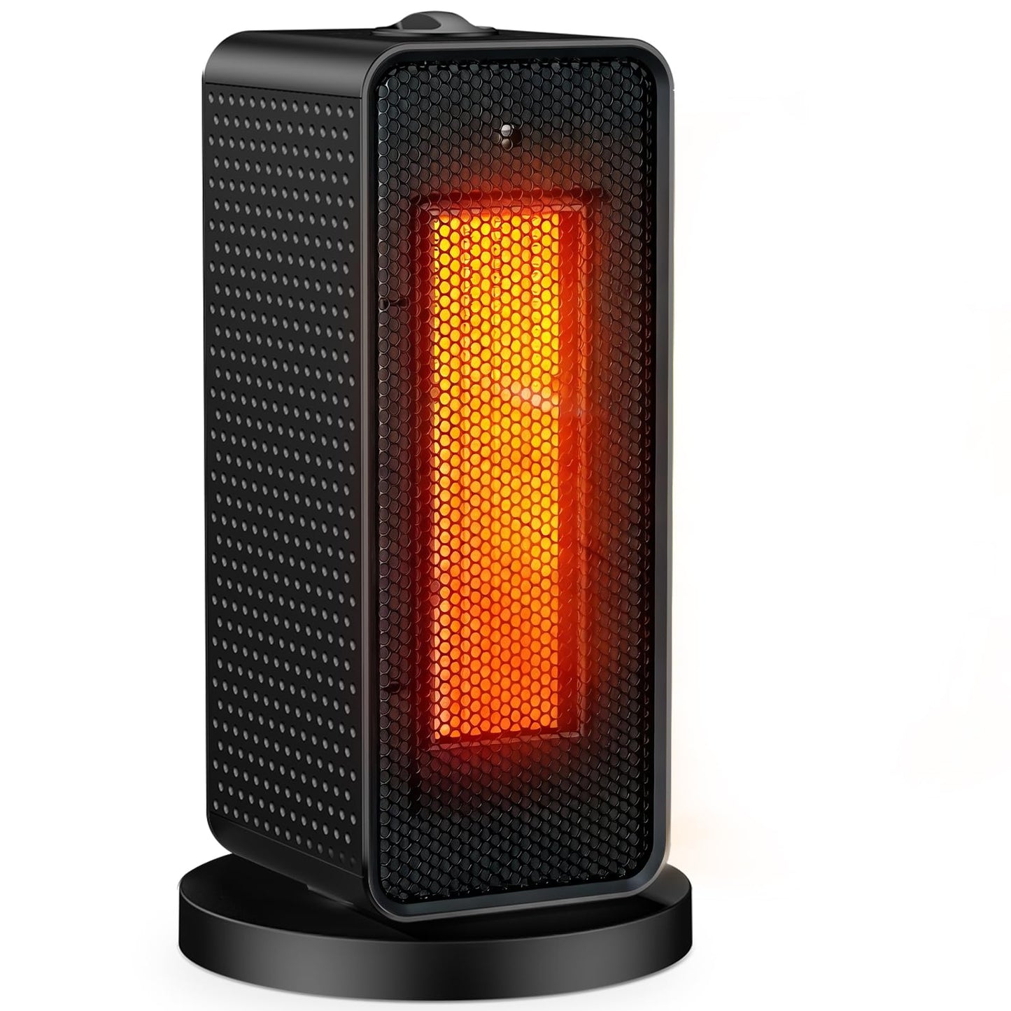 Qoosea Electric Space Heater for Indoor Use Oscillation Electric Space Heater Portable Ceramic Heater with Thermostat Fast Heating Ultra Quiet Small Space Heater for Office Home Room Black