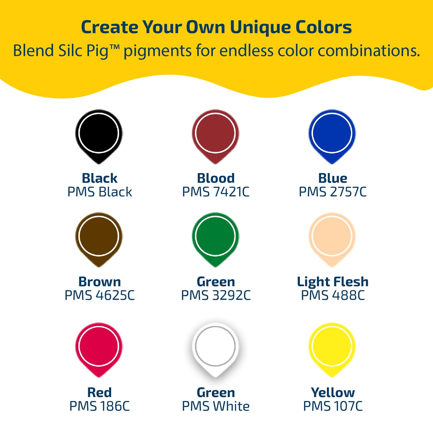 Silc-Pig Silicone Pigment 9-Pack Color Sampler