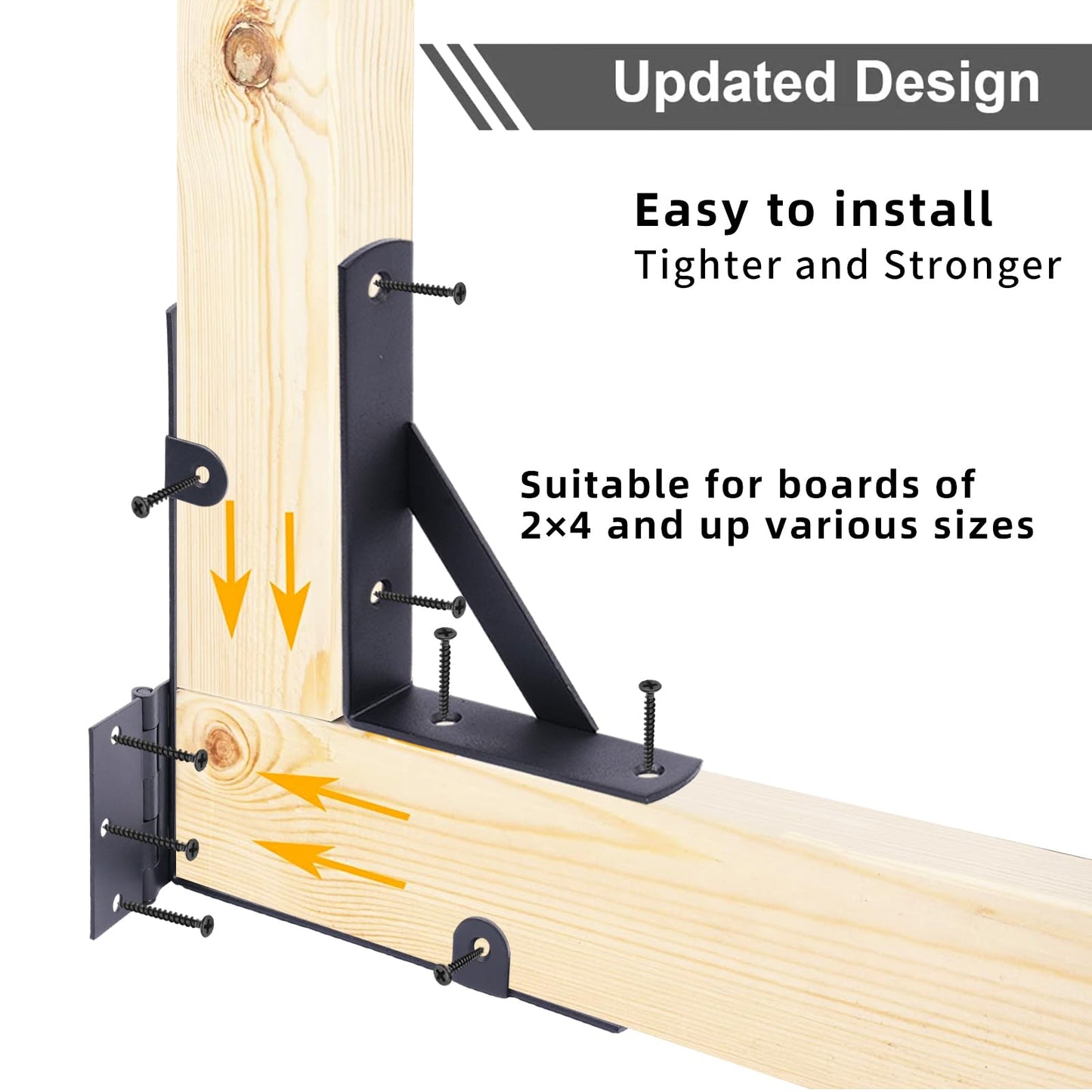 Cartilage 1 Set Anti Sag Gate Corner Brace Frame Kit,Heavy Duty Gate Corner Brace Bracket with Self-Locking Gate Latch,Frame Hardware Kit for Wooden Gate Fences,Shed Doors,Corral Gates,Wood Windows