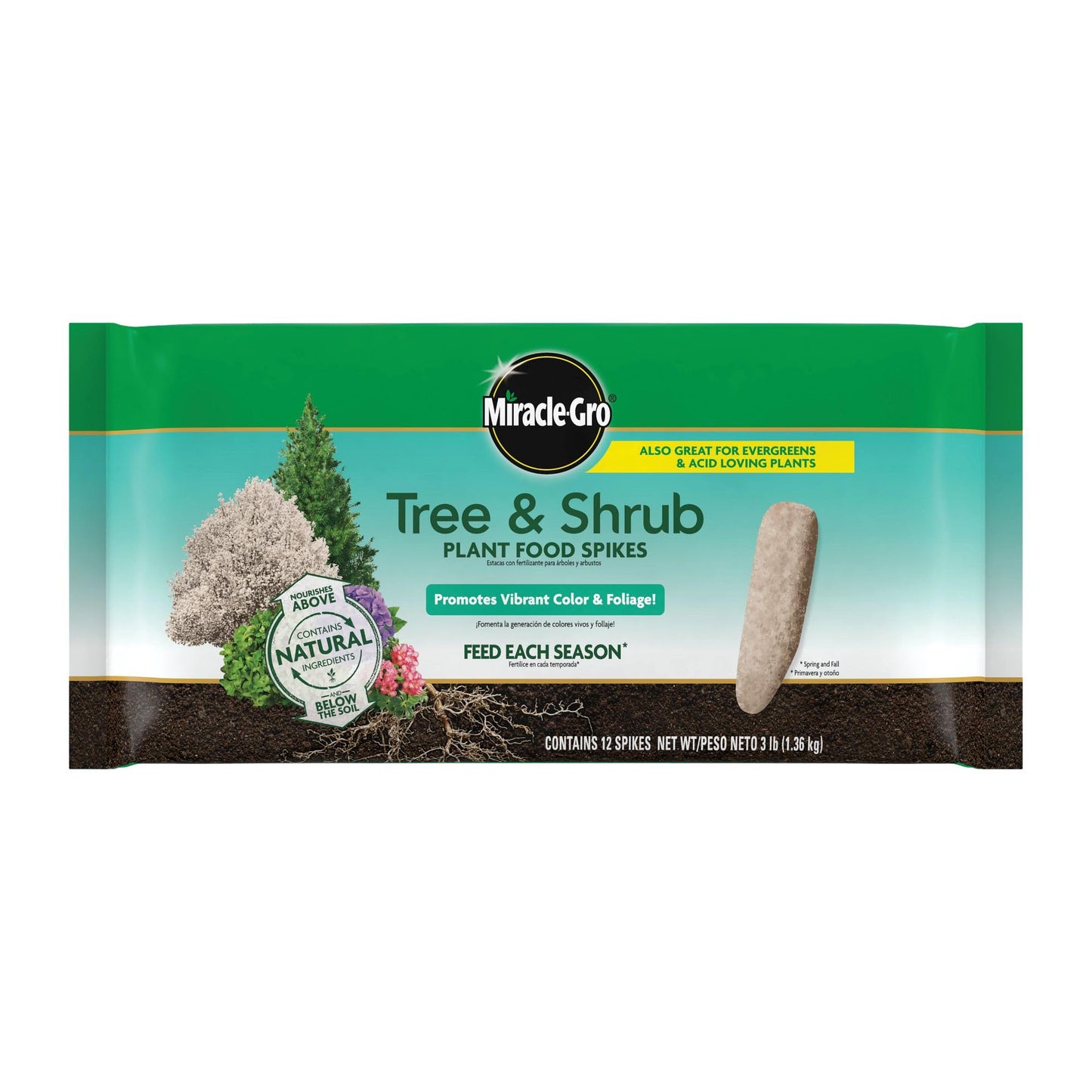 Miracle-GRO Tree & Shrub Fertilizer Spikes - 12 PK