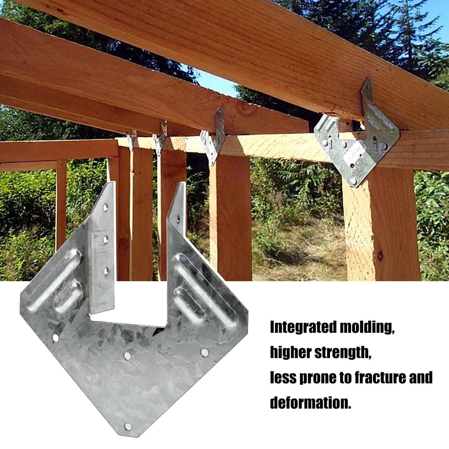 CNQLIS 20 Pack Hurricane Tie, 18-Gauge Hurricane Tie, Heavy-Duty Electro-Galvanized Joist Hanger, 1.2mm Thickness, for Roof Truss Timber Connector, Earthquake-Resistant Bracket