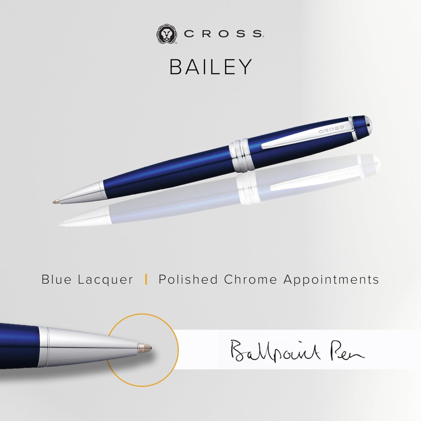 Cross Bailey Blue Lacquer Ballpoint Pen