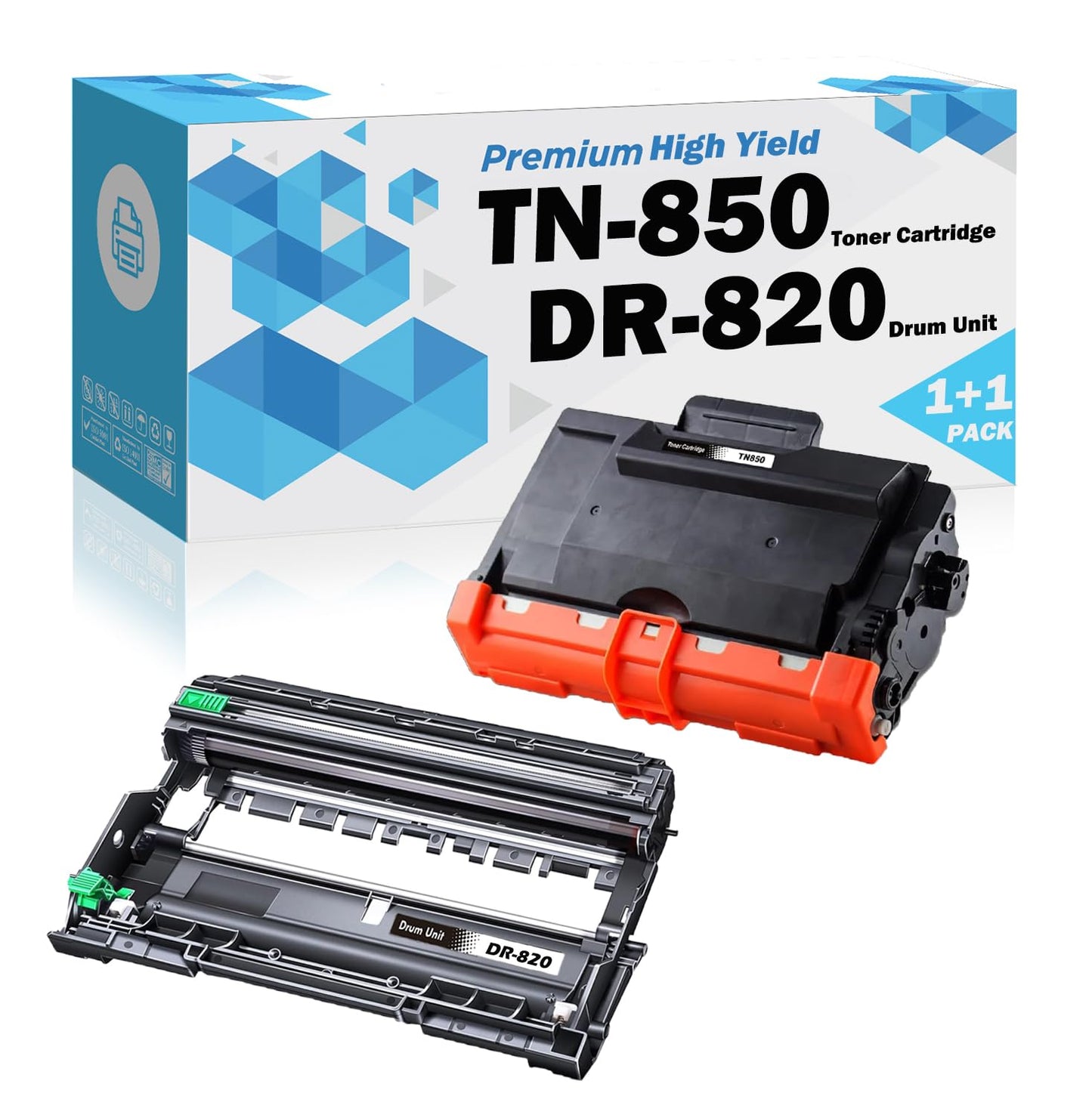 Ultra Toner® Compatible Replacement for Brother TN850 Toner Cartridge & DR820 Drum Unit DCP- L5000D HL-L5200DW L6200DW L6400DW MFC-L5700DW L5800DW L5900DW L6700DW L6800DW L6900DW (TN-850 & DR-820)