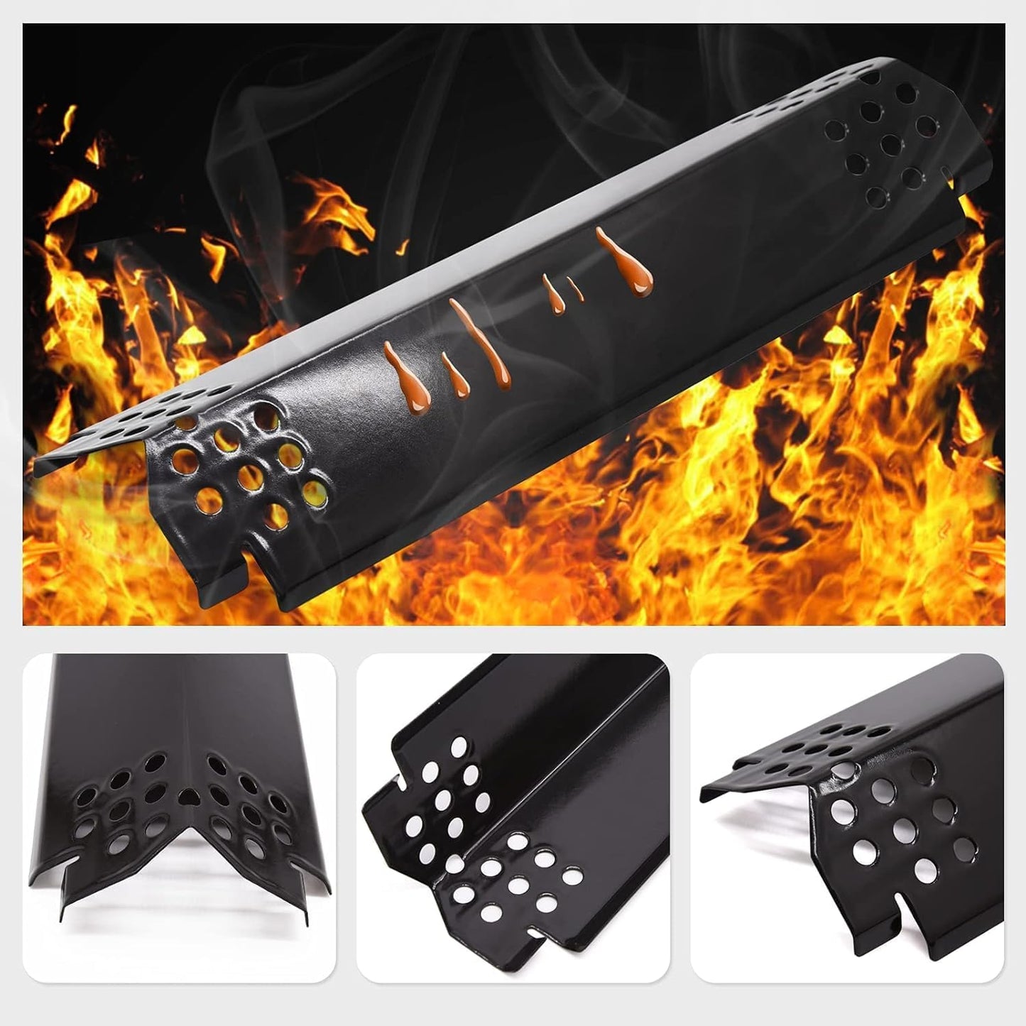 Criditpid Barbecue Replacement Parts for Nexgrill 6 Burner 720-0898 720-0898A, Nexgrill 720-0888 720-0888N, 720-0830H 720-0783E. BBQ Heat Plates, Burner Tubes & Igniters Kit.