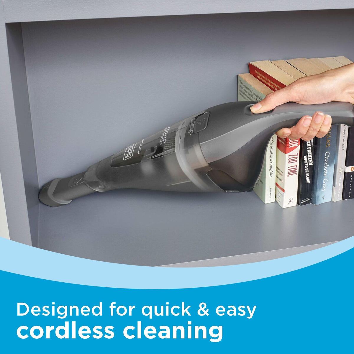 BLACK+DECKER Dustbuster Handheld Vacuum, Cordless, Dark Grey (HNVC220BCZ01)