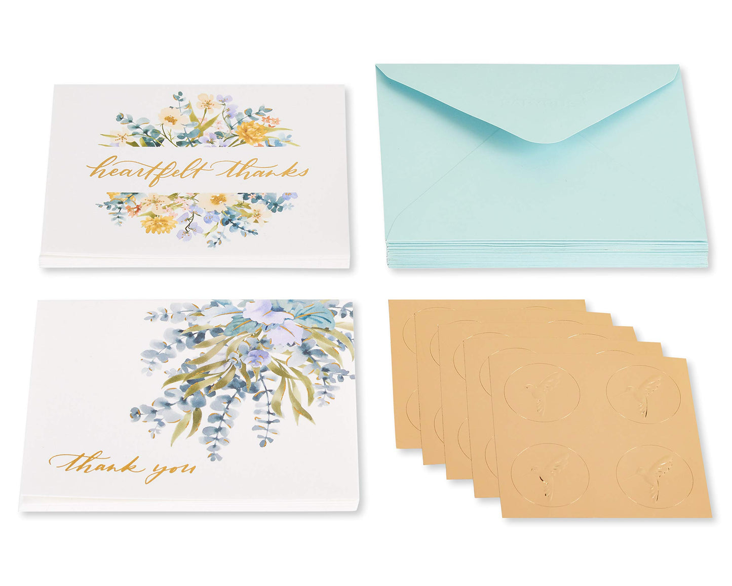 Papyrus Sympathy Thank You Cards with Envelopes, Eucalyptus Leaves (20-Count)