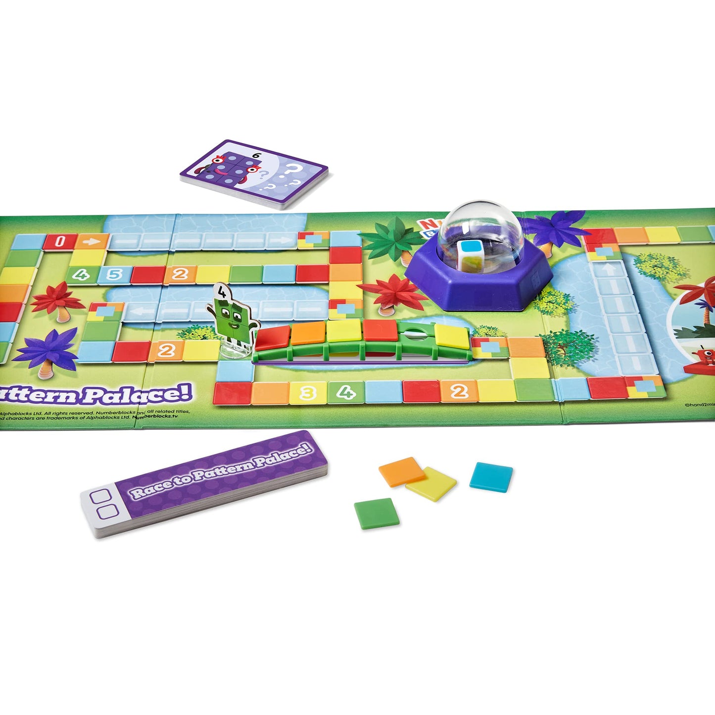 hand2mind Numberblocks Race to Pattern Palace! Board Game, Pattern and Color Recognition Game, Educational Board Games, Family Game Night, Counting Games, Math Toys, Kindergarten Learning Games