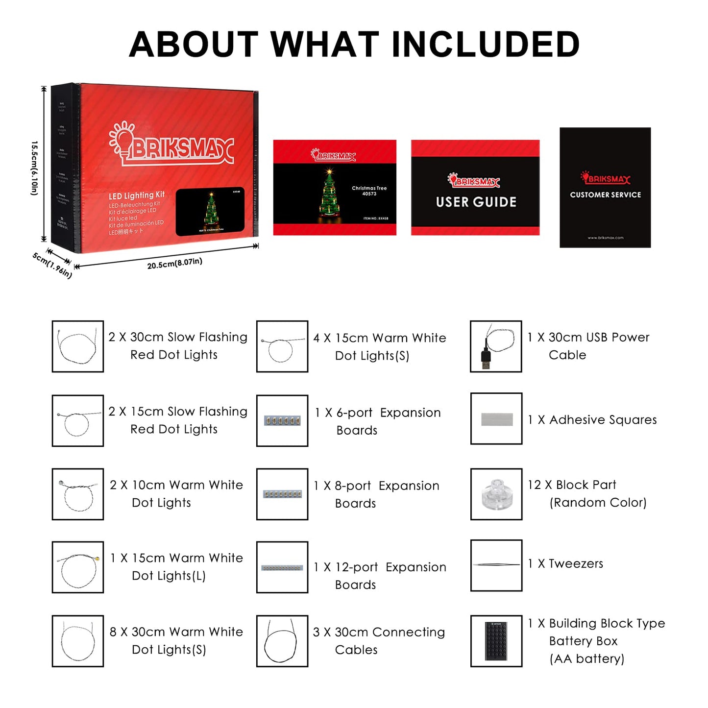 BRIKSMAX Led Lighting Kit for LEGO-40573 Christmas Tree - Compatible with Lego Building Blocks Model- Not Include The Lego Set