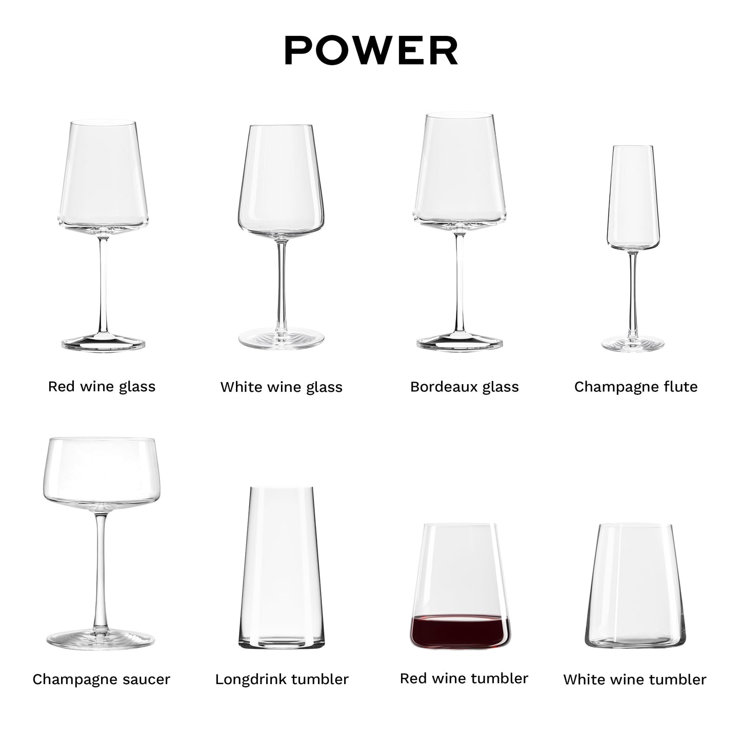 Stolzle Lausitz Power German Made Crystal Stemless Red Wine Glass, Set of 4