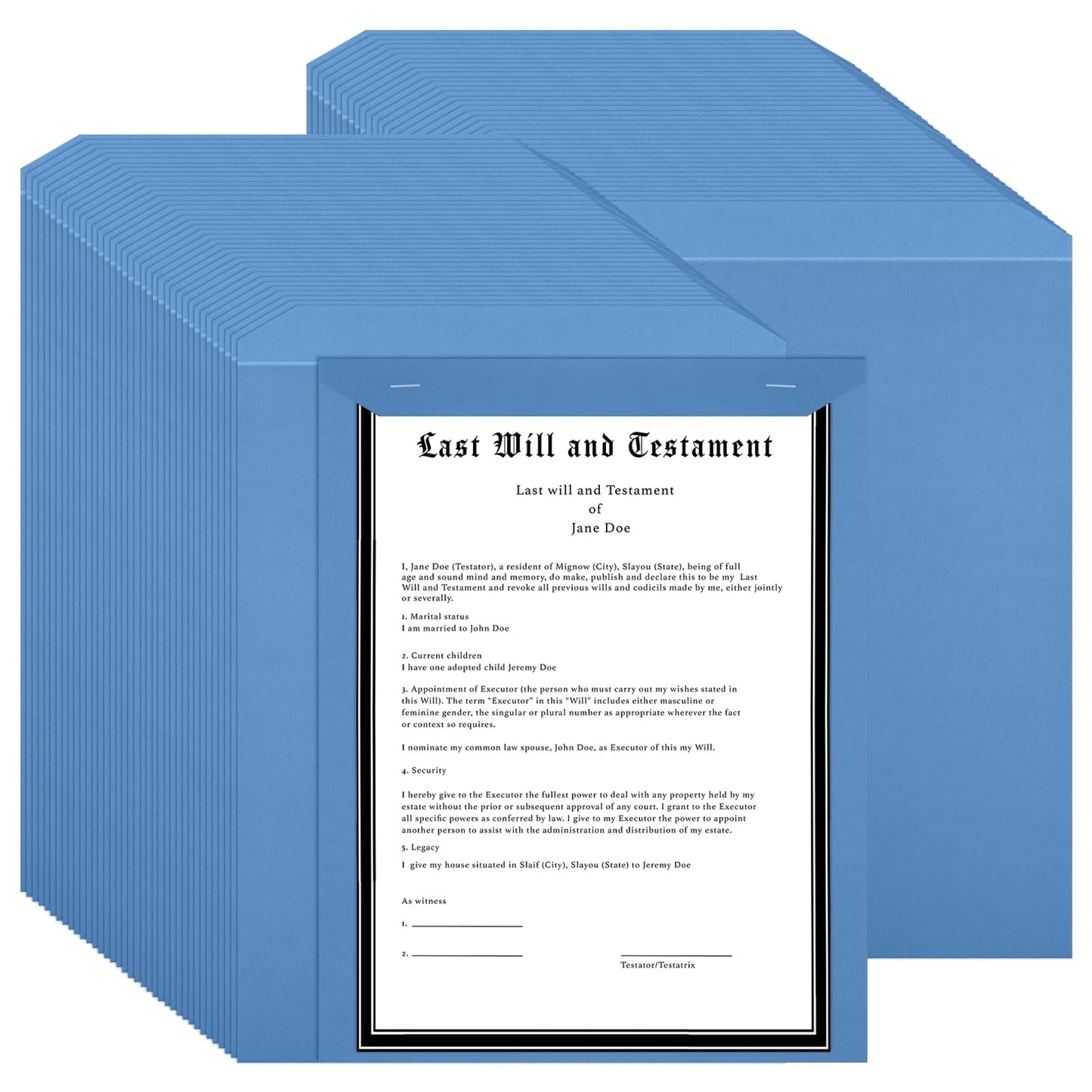 Youdaju 150 Pack Blue Classic Manuscript Covers, Letter Size, Top Bound Business Report Covers, Legal Document Cover