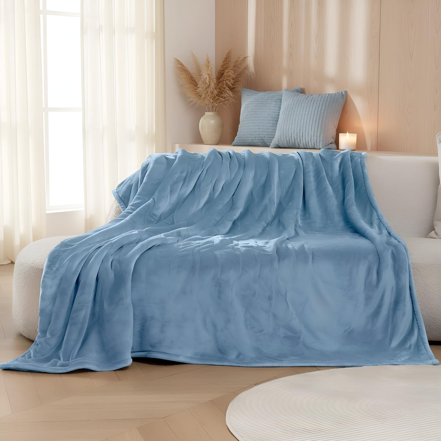 Heated Blanket Twin Size 62"x 84", Electric Heated Throw with 6 Heating Levels Fast Heating & Machine Washable, Full Body Warming with Auto-Off Overheating Protection 10H Timer for Home Use Blankets