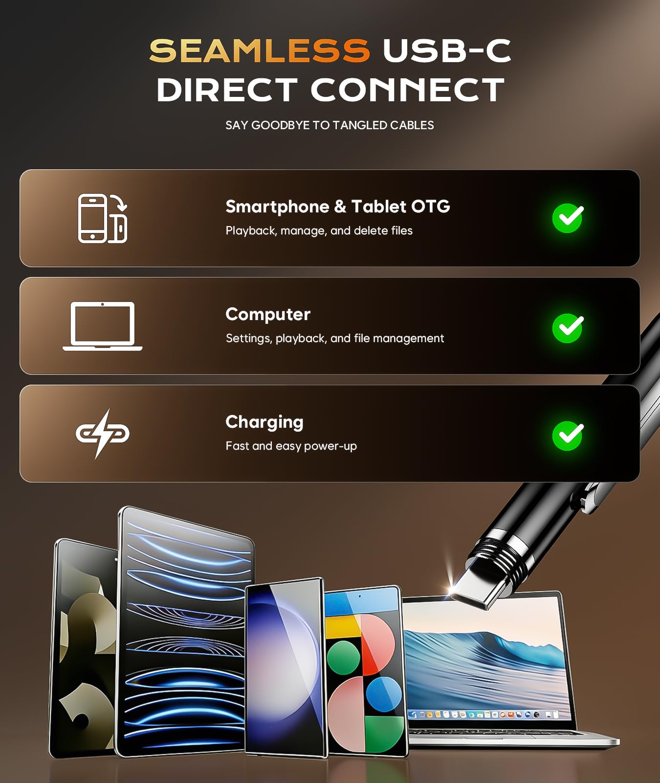 136G Digital Voice Recorder, Playback & Voice Activation Recording Device with 30Hour Continuous Recording, 9800 Hours Record Device with AI Noise Reduction for Lectures/Interviews/Meetings