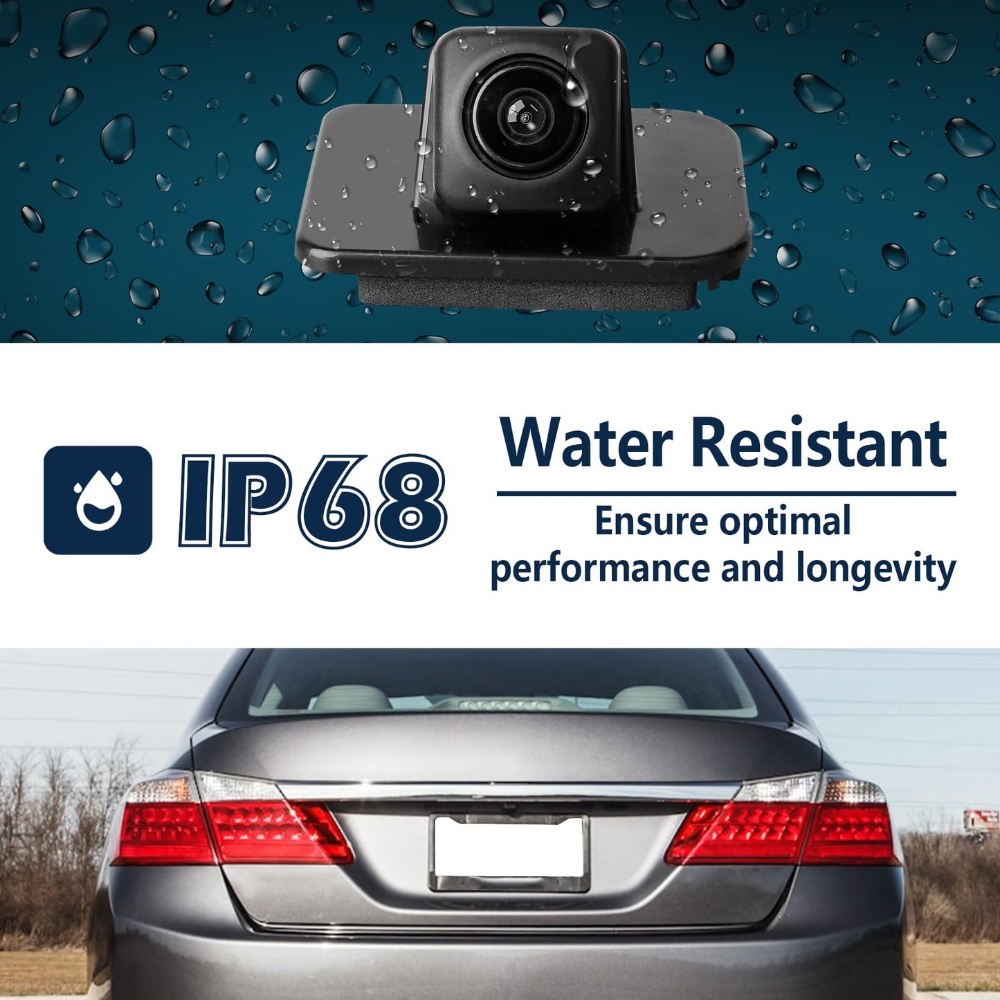 B.ZSSY Back Up Rear View Camera Compatible with 2014-2017 Honda Accord Sedan EX-L Parking Assist Rear Camera Replace for 39530T2AA21,39530T2AA31,39530-T2A-A21