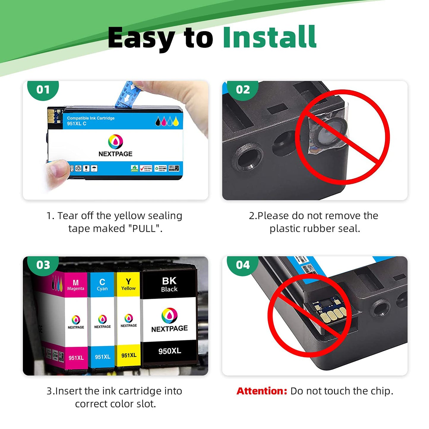 8 Pack 950 951 Ink cartridges Combo Pack Replacement for HP 950XL 951XL 950 XL 951 XL Compatible with HP OfficeJet Pro 8600 8610 8620 8100 8630 8660 8640 8650 8615 8625 Printers HP 950 951XL 8 Pack