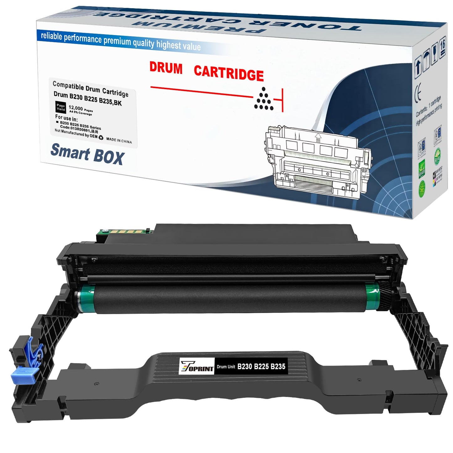 Compatible Drum Cartridge Drum Unit Imaging Drum B230 B225 B235 013R00691 Black 12000 Pages TOPRINT for B225 B225dni B230 B230dni B235 B235dni Printer