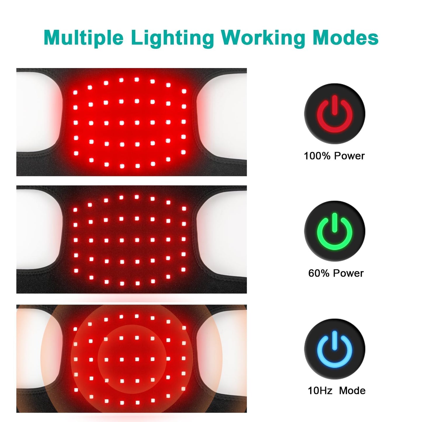 CLMTAS Red Light, Red Light for Knee and Elbow Joint, Wireless Rechargeable Design, Larger Battery Capacity, for Elderly & Athletes