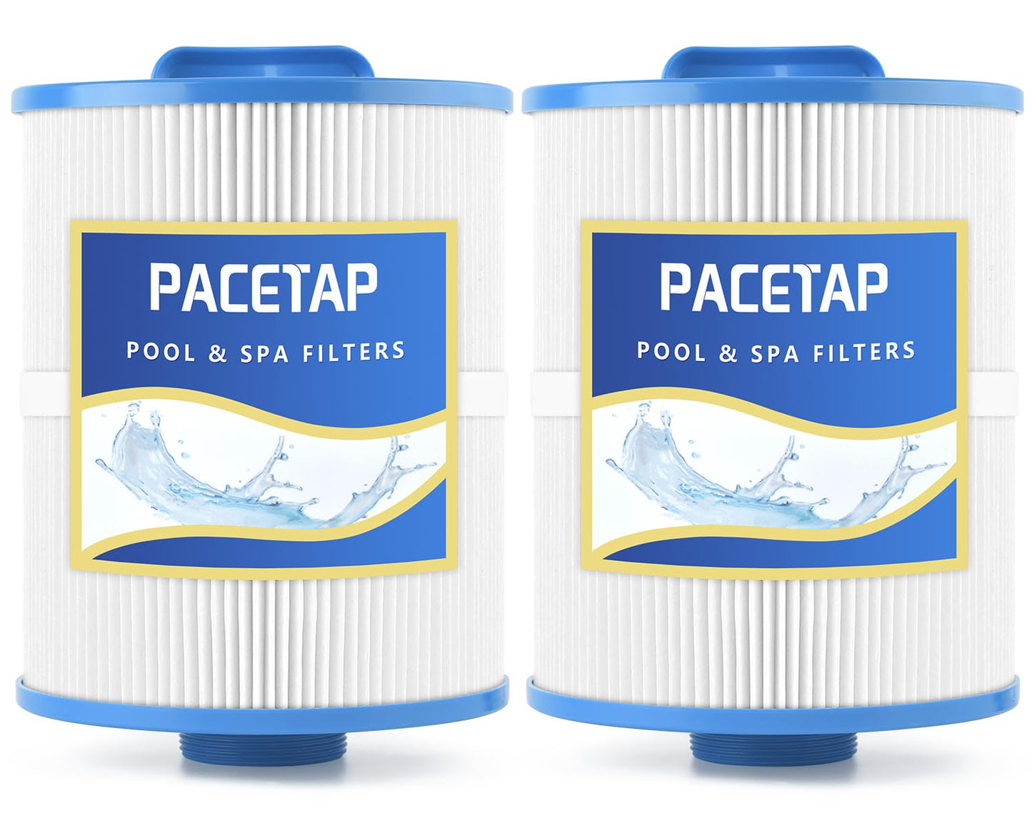 PACETAP Spa Filter Replacement for PAS50SV-F2M, 2 Pack Hot Tub Spa Filter Cartridge Compatible with Artesian Spas, Tidal Fit Swim 06-0006-12, 06-0005-12, 6CH-502, PAS50SV-F2M, FC-0311