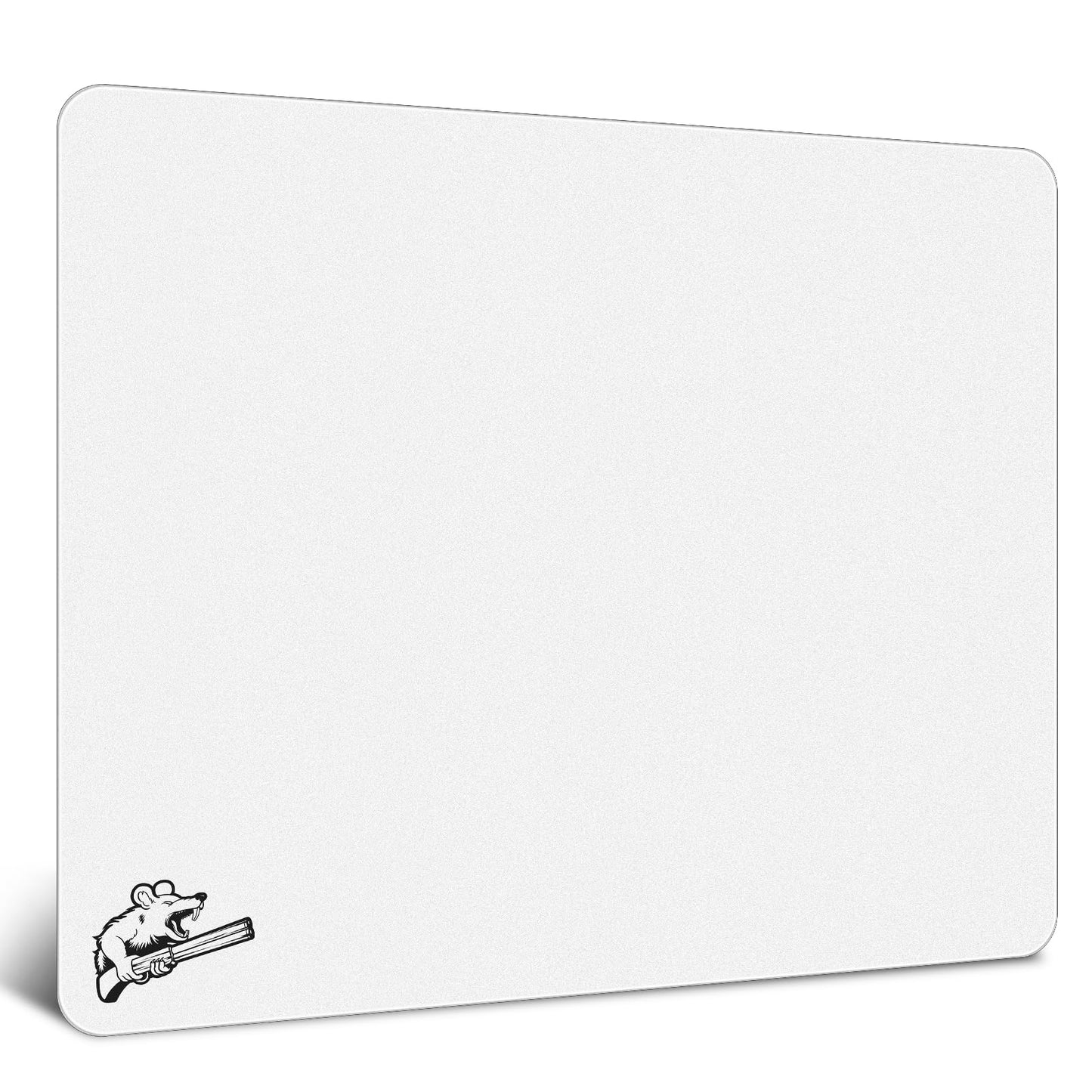 SIROOLAC 2.0 Glass Gaming Mouse Pad,for FPS Games,Full-Coverage Bottom Adhesive,Etching Process,Extremely Thin,1.6mm Thin Glass Layer,A Shooting Experience (White, 400mm*480mm)