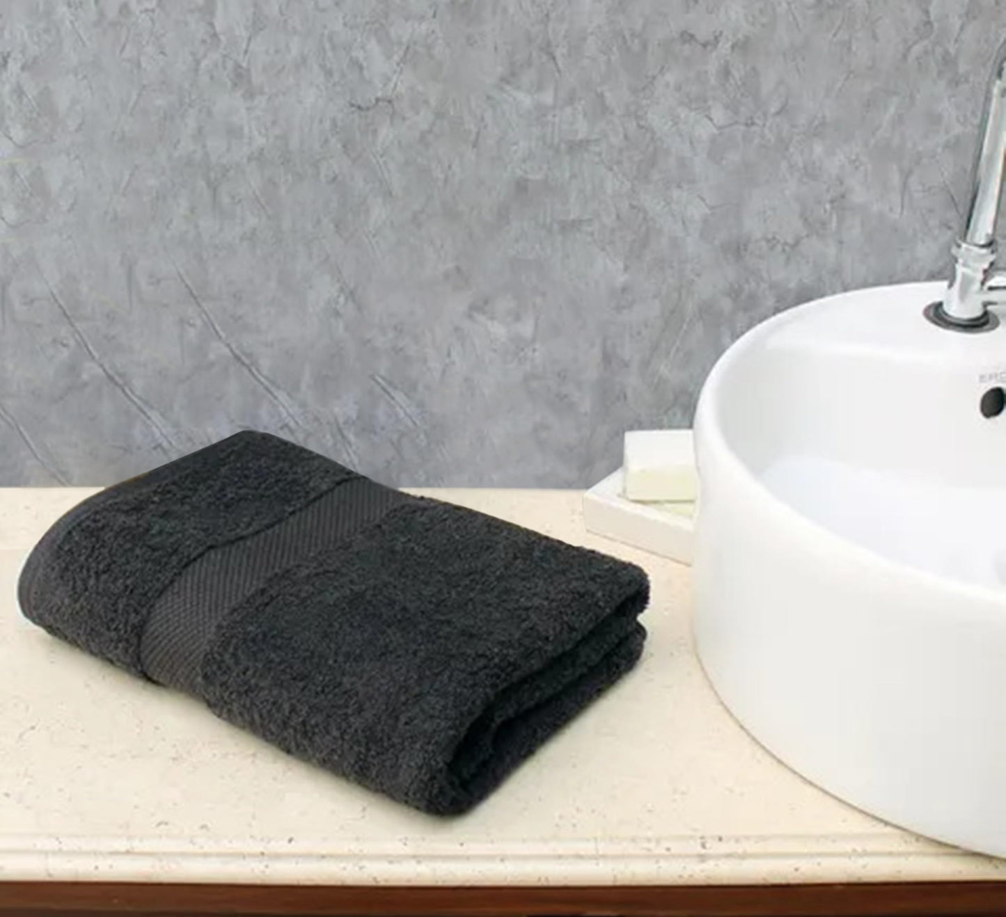 A1 Home Collections 100% Organic Cotton Towels 650 GSM Plush Quick Dry GOTS Certified, Oeko-Tex Green Certified (Hand Towel Pack of 4)