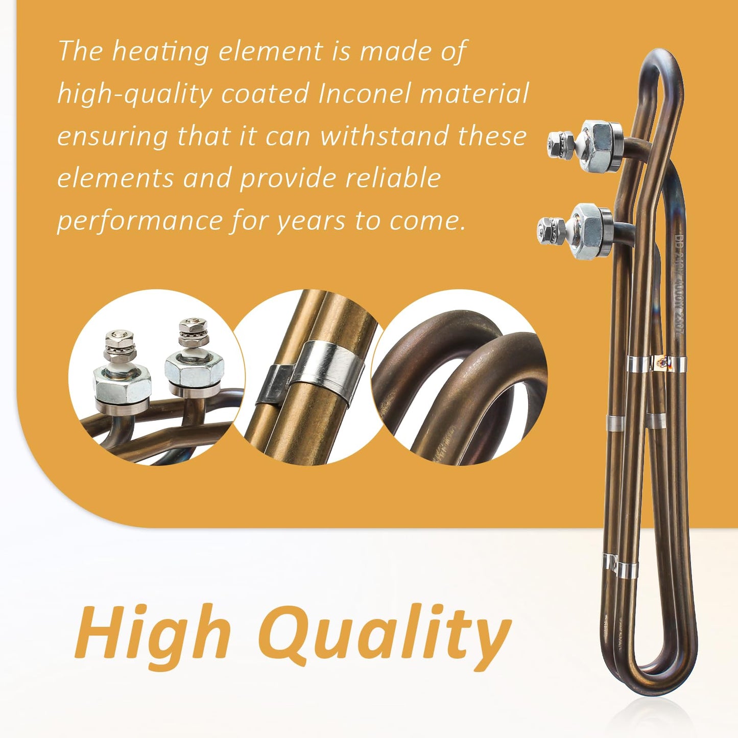 ArrogantF 4.0KW 240V Univeral Heater Element Replacement for Balboa Spa Heater Element 4.0 KW 58104 or Flo-Thru Hot Tub Spas Electric Heaters (10 inch)