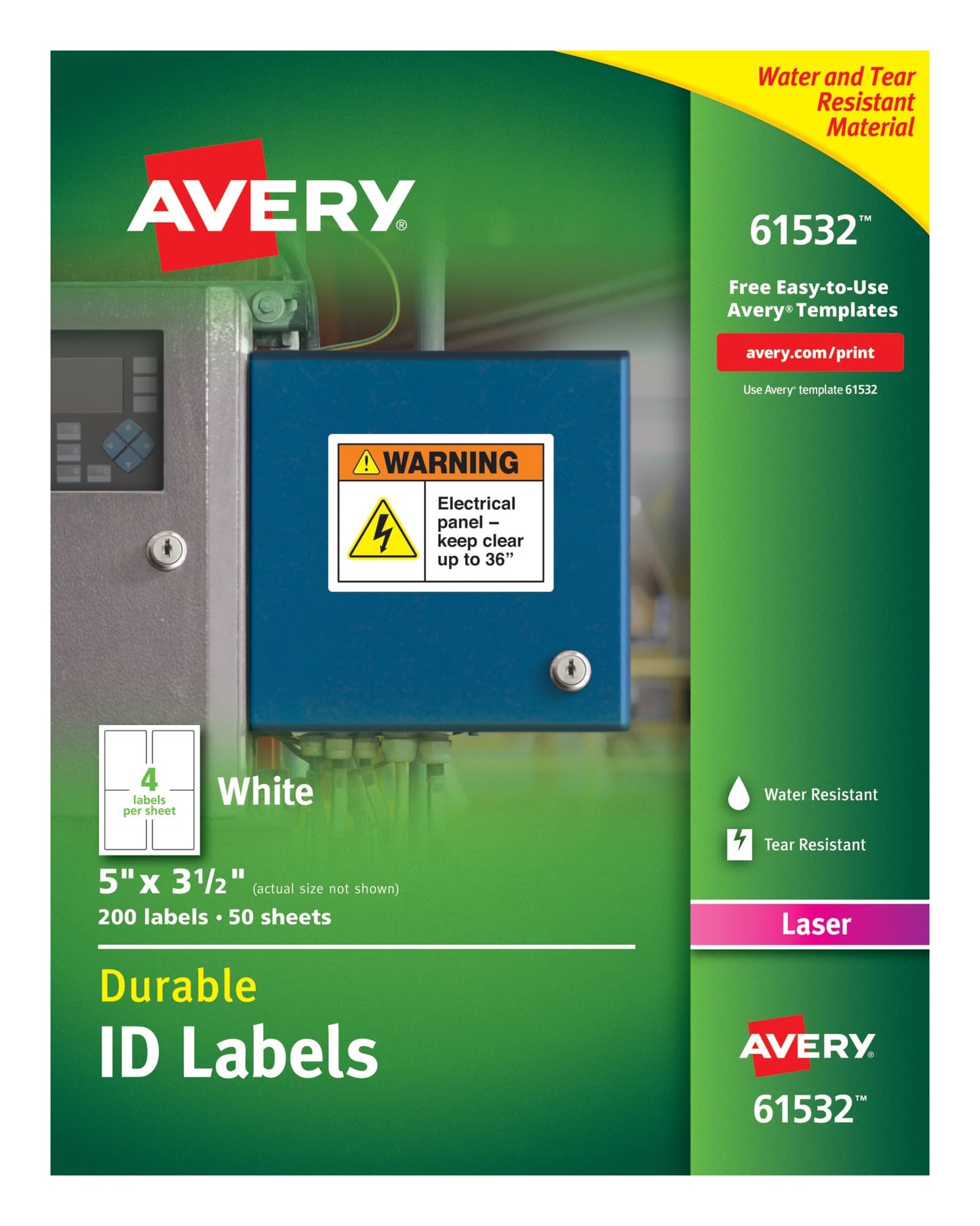 Permanent Durable ID Labels 200/BX