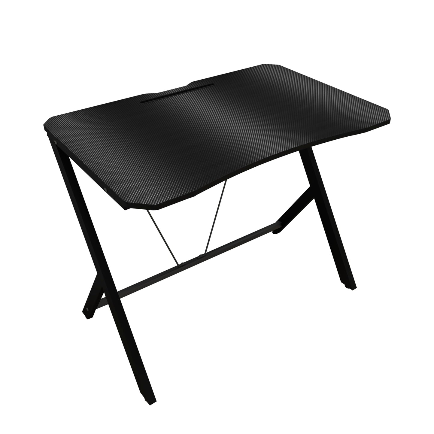DEILALY 35In Carbon Fiber Small Gaming Desk W90CM Small Computer Table Gamer Desk Office Home Study Work Station Bureau Pupitre PC Table Steel Legs Dormitory Apartment Corner Desk