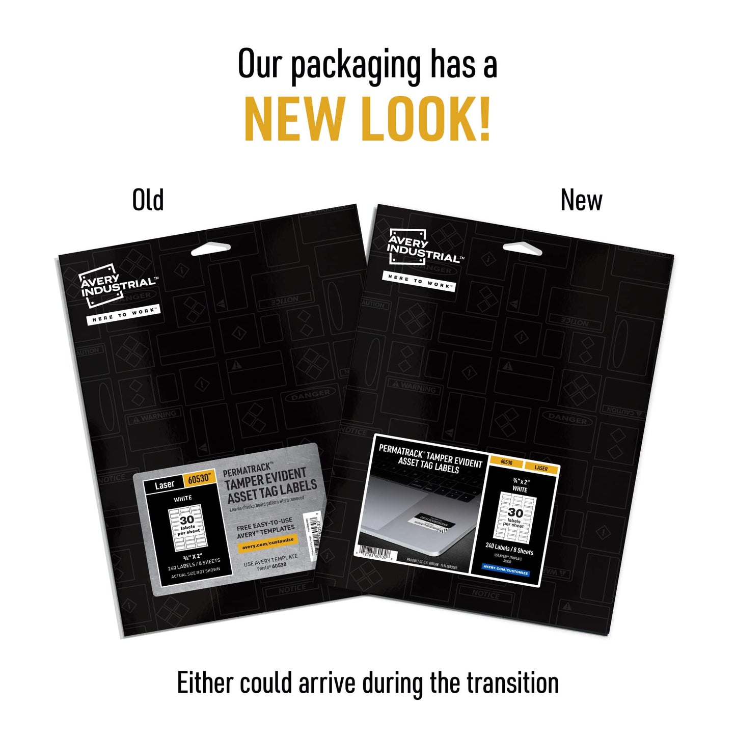 PermaTrack Tamper-Evident Asset Tag Labels, Laser, 3/4" x