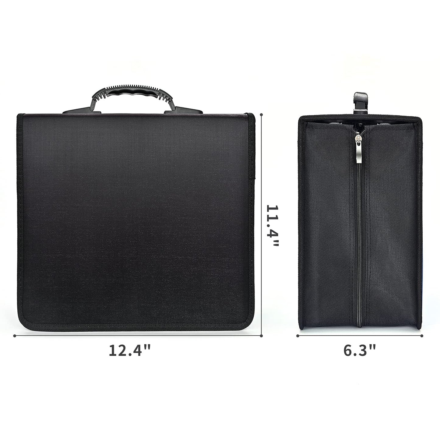 alavisxf xx CD Case, 432 Capacity DVD Case Holder, Heavy Duty Zipper Protective Movie Media Storage Organizer Binder Wallet for Car Home Office Travel (432 Capacity, Black)