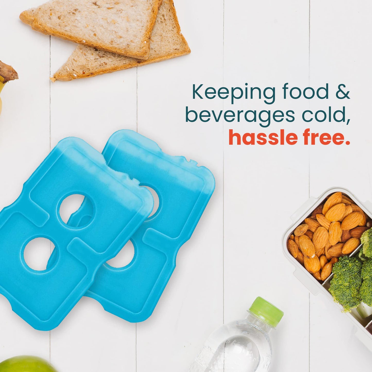 Ice Packs for Lunch Bags - Original Cool Pack | Slim & Long-Lasting Reusable Ice Pack for Lunch Box, Lunch Bag and Cooler | Freezer Packs for Coolers (Set of 10)