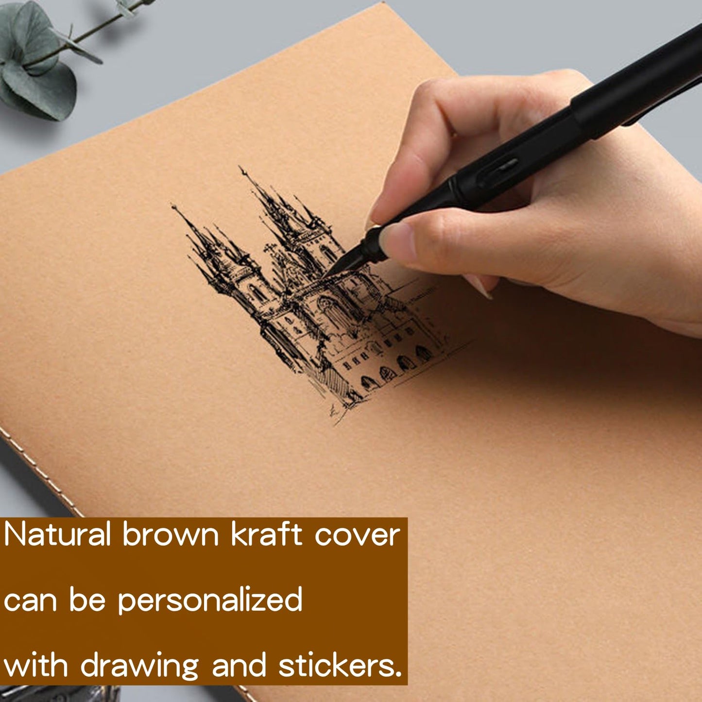24 Pack A5 Lined Notebooks 80 Pages(40 Sheets) Kraft Notebooks, Subject Notebook Travel Journals, Composition Writing Note Books for School Students, Travelers, Office, 8.2" x 5.5"