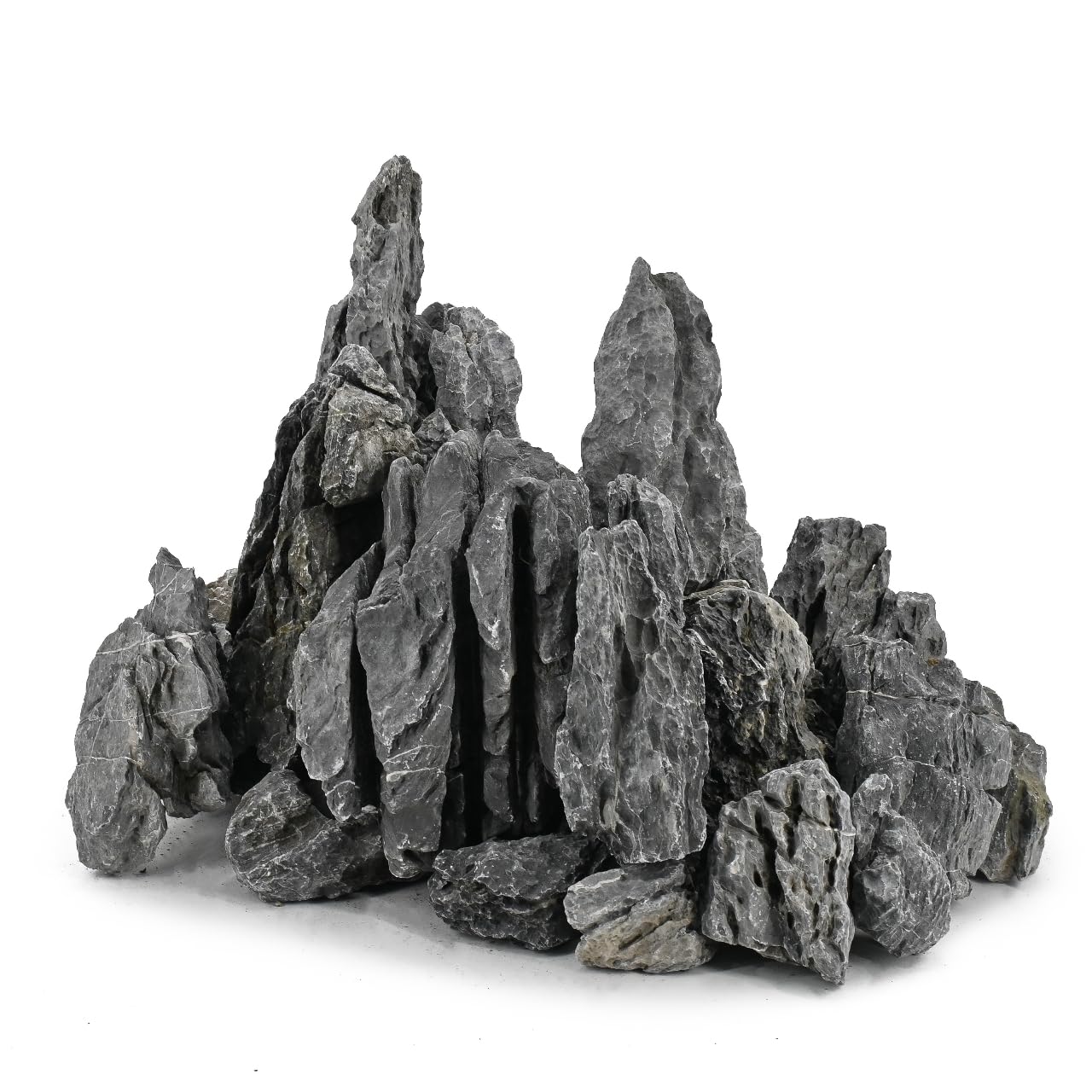 Unocho Seiryu Rock Aquarium Stones 11lb Natural Dragon Stone for Aquascaping Fish Tank Aquarium Landscaping Model Tank Decoration Miniature Fairy Garden(3-8 Inches)