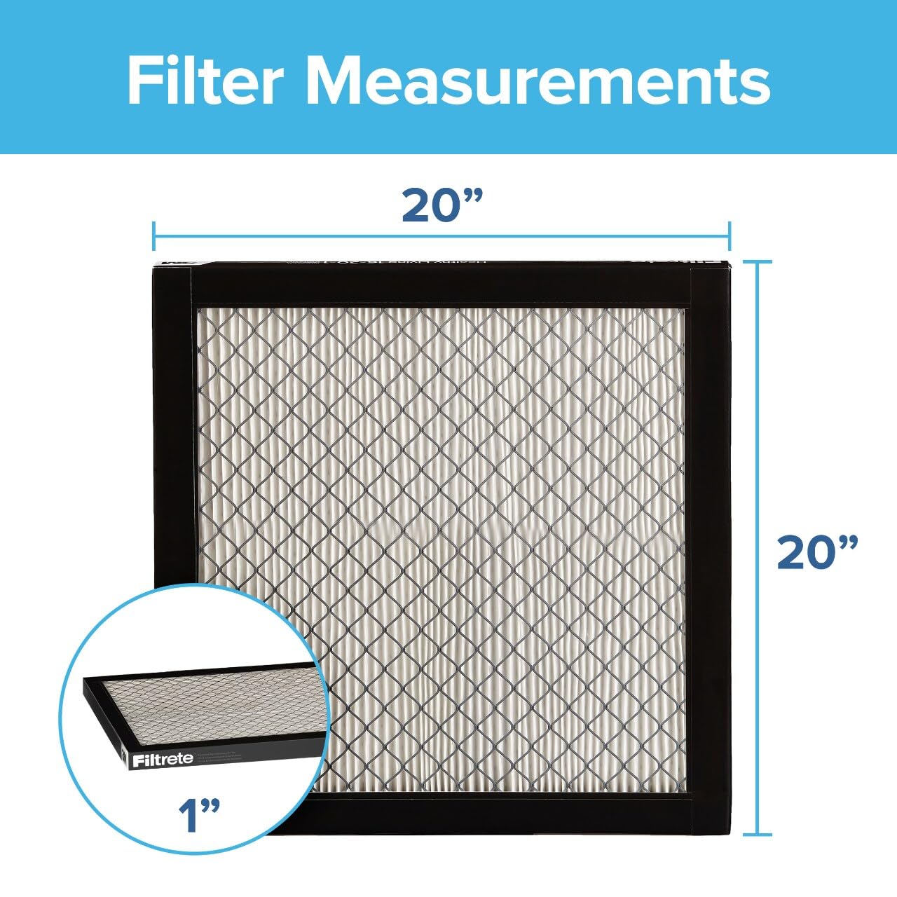 Filtrete 20x20x1 MPR 2800 Ultrafine Particle Reduction AC Furnace Air Filter, 2-Pack