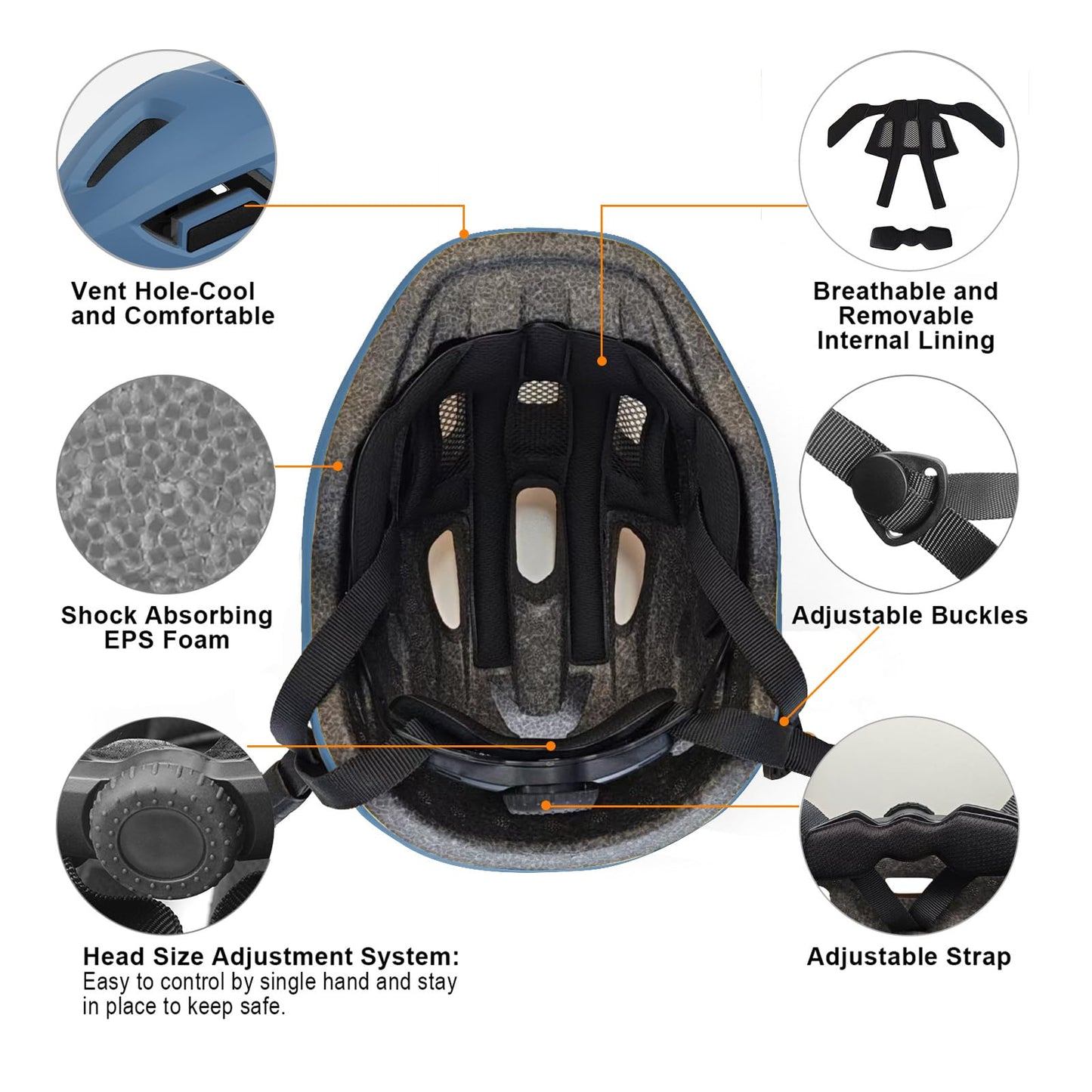 67i Toddler Helmet Age 1-3 Baby Bike Helmet 1 Year Old Kids Bike Helmet Children Infant Adjustable Bicycle Helmets Ventilation Skateboard Cycling Skating Scooter Helmet (Dark Blue, X-Small)