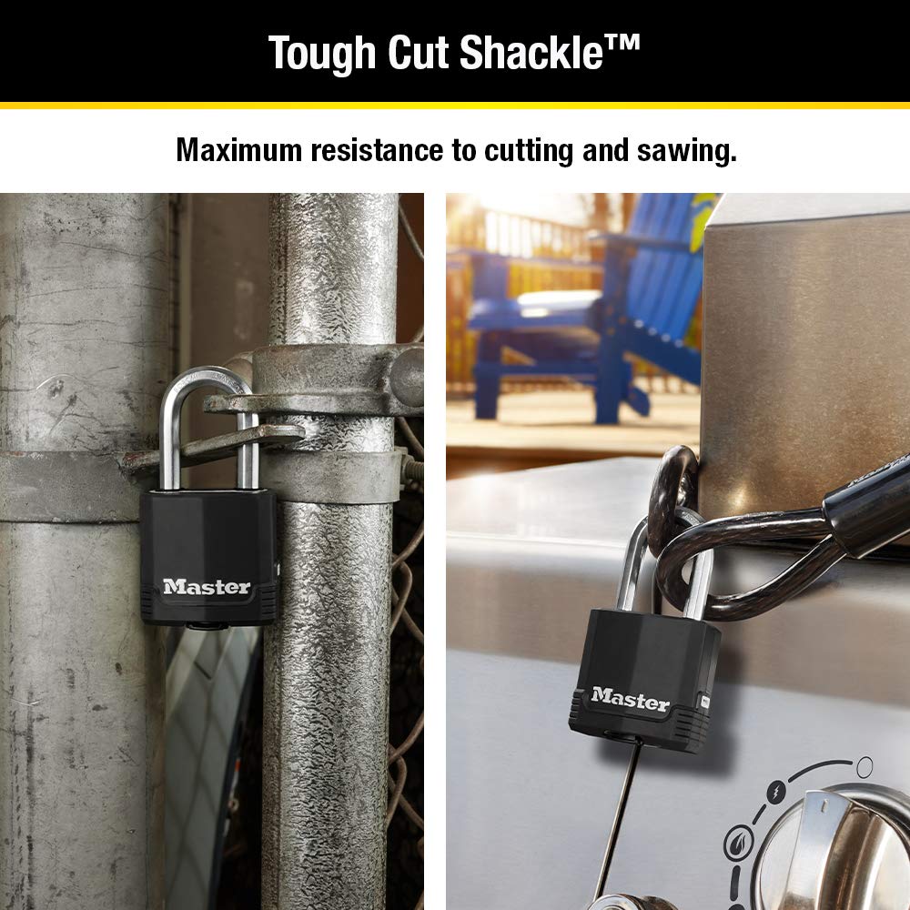 Master Lock Magnum Heavy Duty Outdoor Padlock with Key, 1 Pack M115XDLF