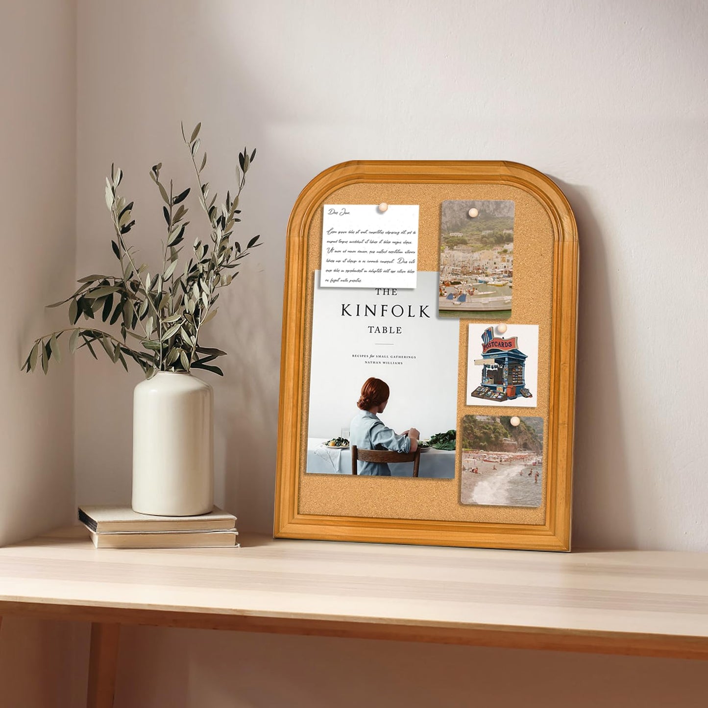 Aitakatta Cork Board for Walls, 17X13 inches Bulletin Board with Frame, Decorative Hanging Pin Board Vision Board Message Board for Office School Home Decor(2R&2S,4333,1p)