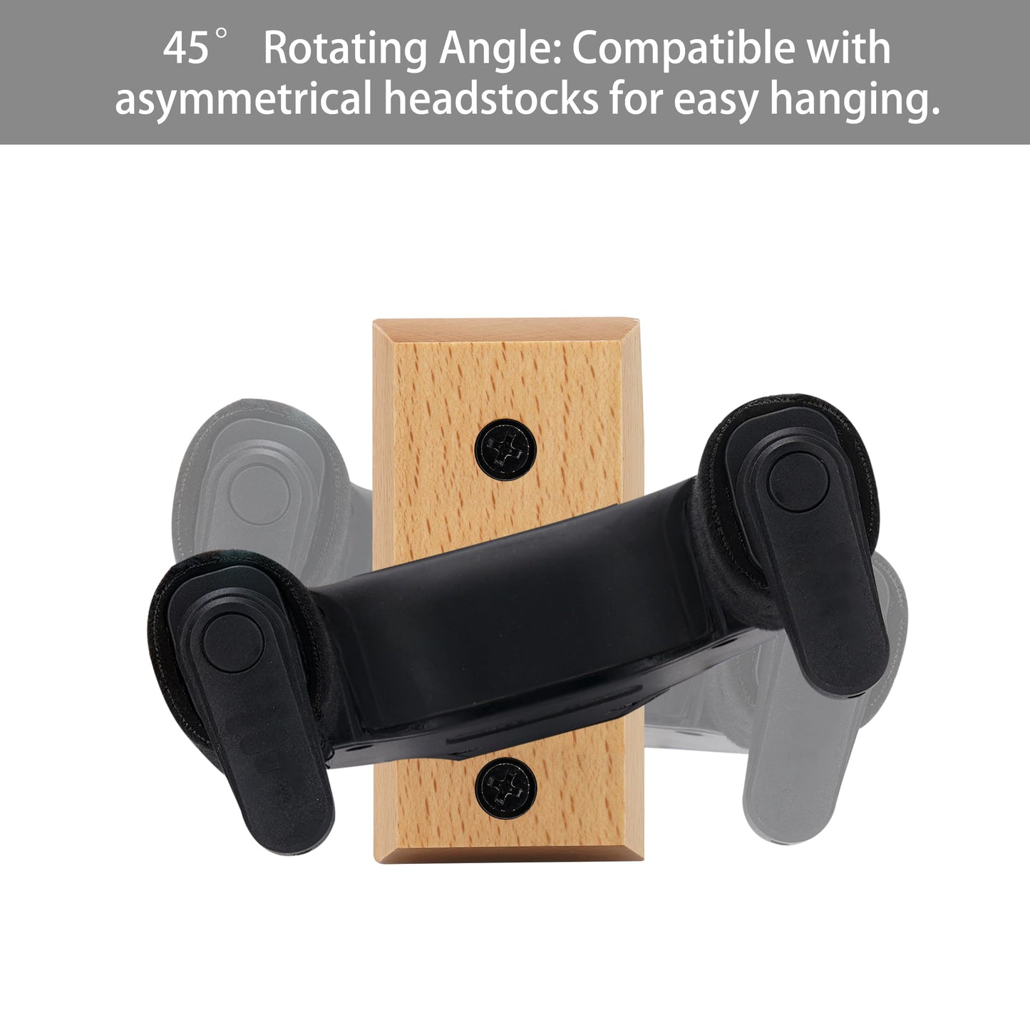 Sondery Guitar Hanger Wall Mount, Auto Lock and Adjustable Hook Holder for Acoustic and Electric Guitar, Ukulele, Bass, Banjo and Mandolin
