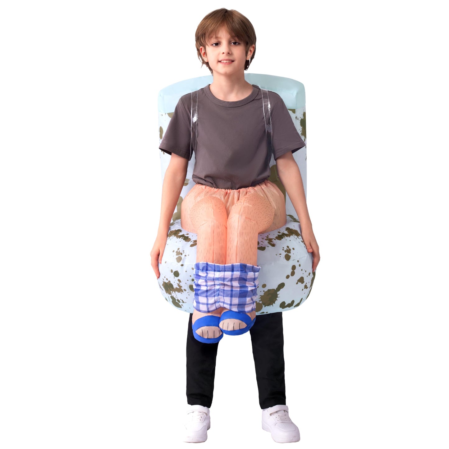Spooktacular Creations Kids Halloween Inflatable Costumes, Sitting on a Toilet Costume for Halloween Themed Parties