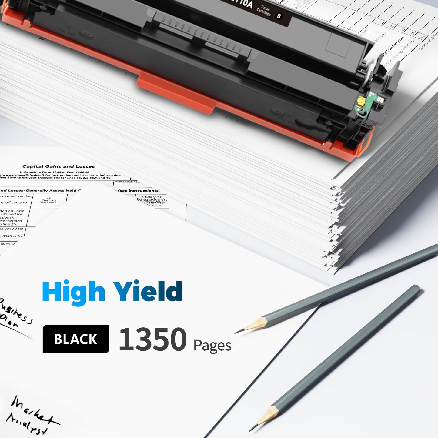 BAIINK 206A Black Toner Cartridges (with Chip) Compatible for HP 206A Black Toner Cartridges W2110X W2110A for Pro MFP M283fdw M283cdw M255dw M283 M255 M282 Printer ( 2 Pack )