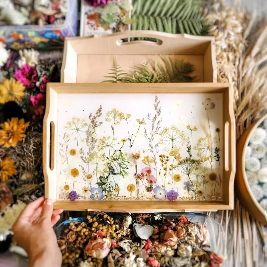301Pcs Dried Pressed Flowers Leaves & Butterfly Stickers for Crafts,TrendCart Real Natural Dry Pressed Flowers for Resin Molds Nails Art Candle Making Phone Cases DIY Art Crafts Jewelry Making