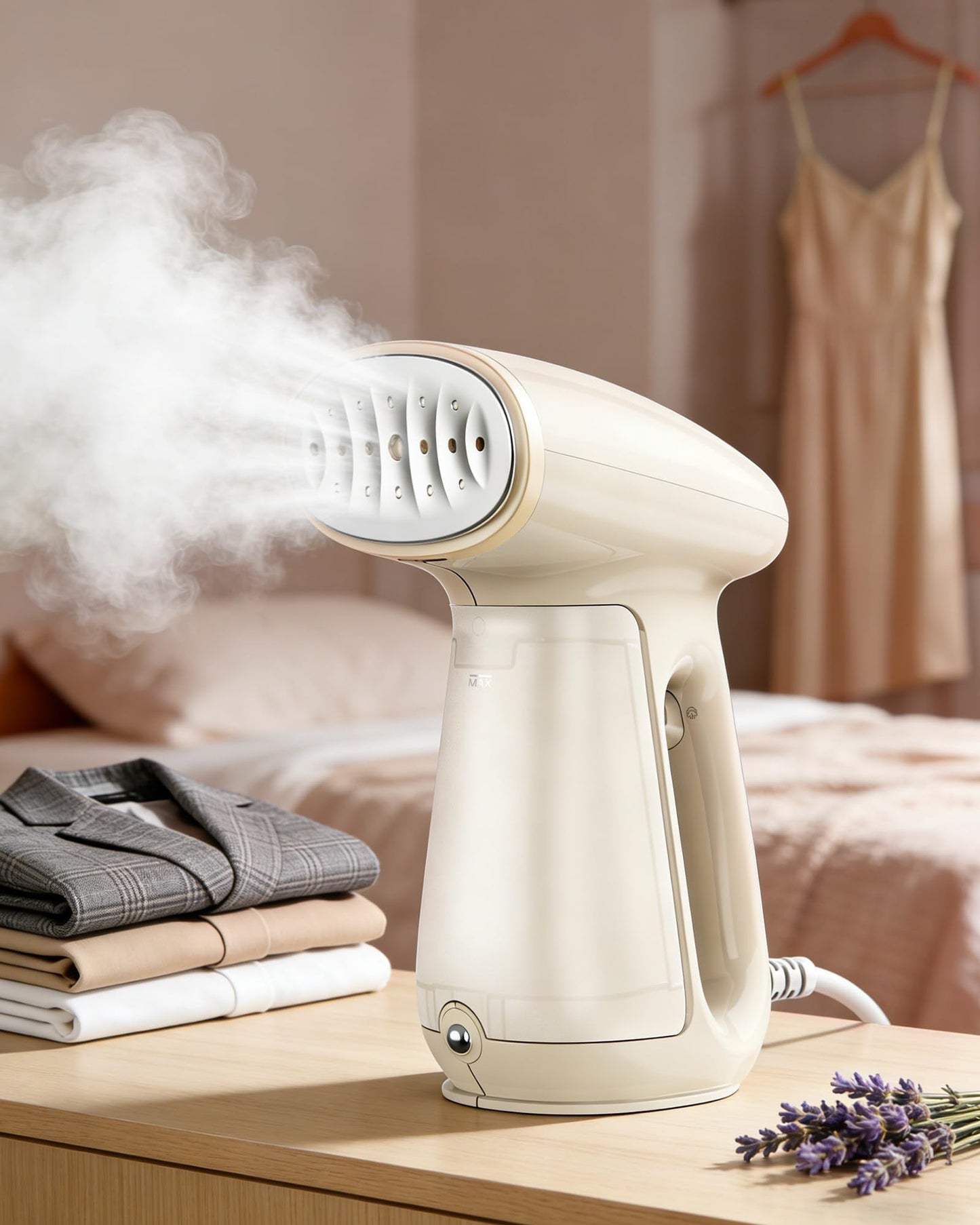 Bear Steamer for Clothes, 1300W Handheld Clothes Steamer,Garment Steamer with 230ml Tank,Fast Heat-up, Auto-Off, Steam Iron for Fabric Wrinkle Remover with Brush