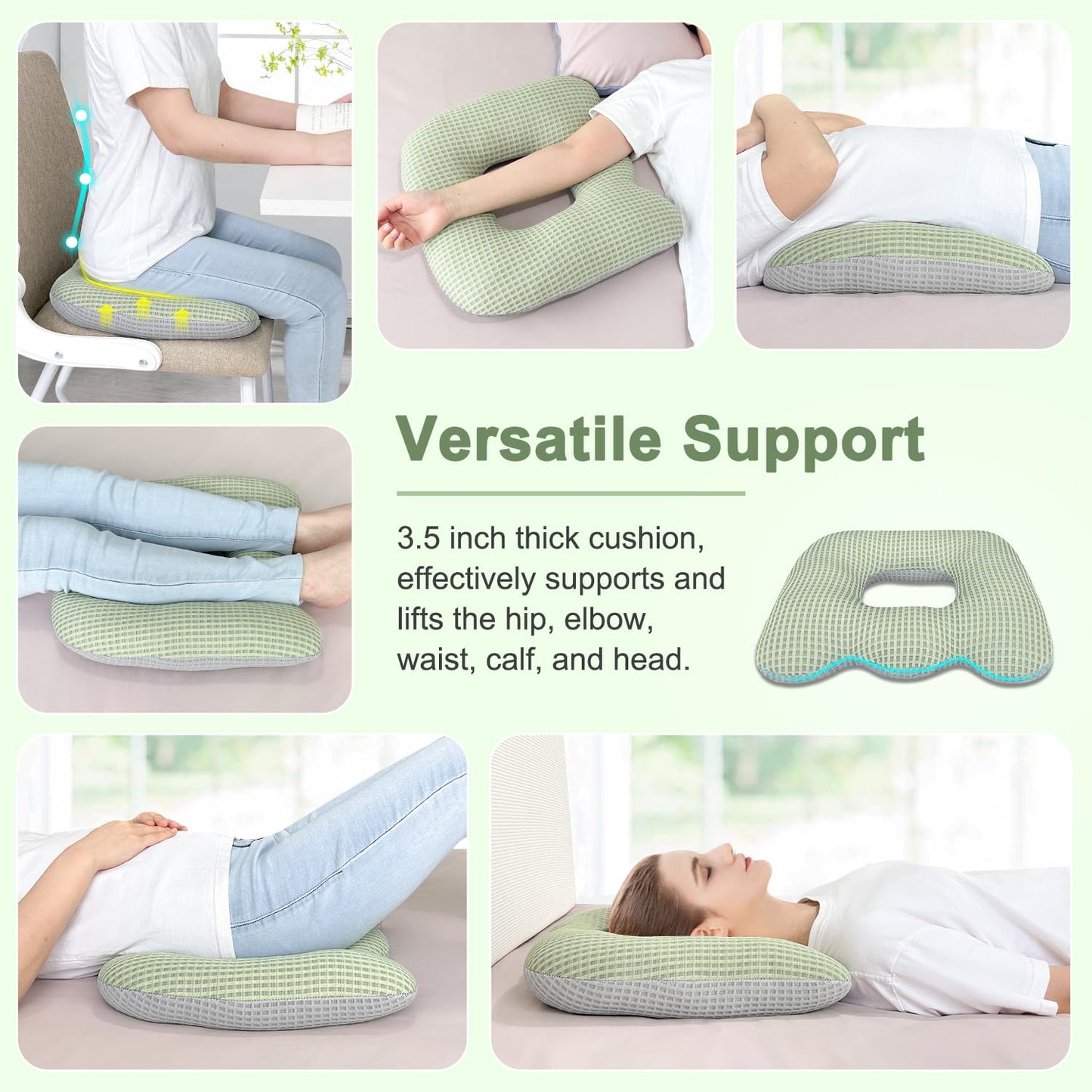 Bed Sore Cushion for Butt Hemorrhoid Pillow Sitting Donut Pillow for Tailbone Pain Relief Pressure Ulcer Coccyx Cushion After Surgery Pressure Sores Pads Medical Donut Seat Cushion