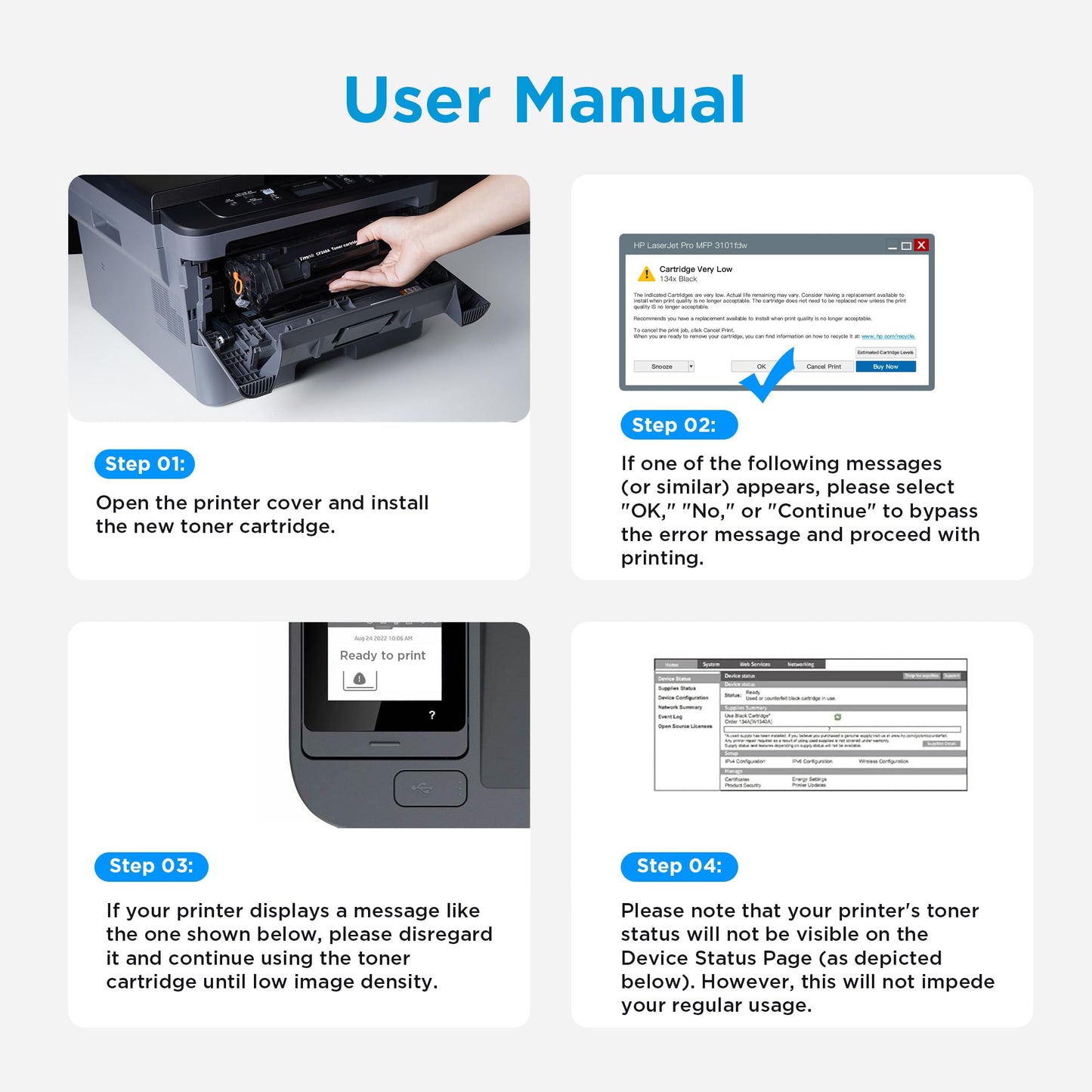 148X W1480X Compatible Toner Cartridge Replacement for HP 148 for HP148X for HP-148X 148A W1480A Compatiable with HP Color Laserjet Pro MFP 4001n/4001dn/4001dw/4101fdw/4101fdn(2 Pack)