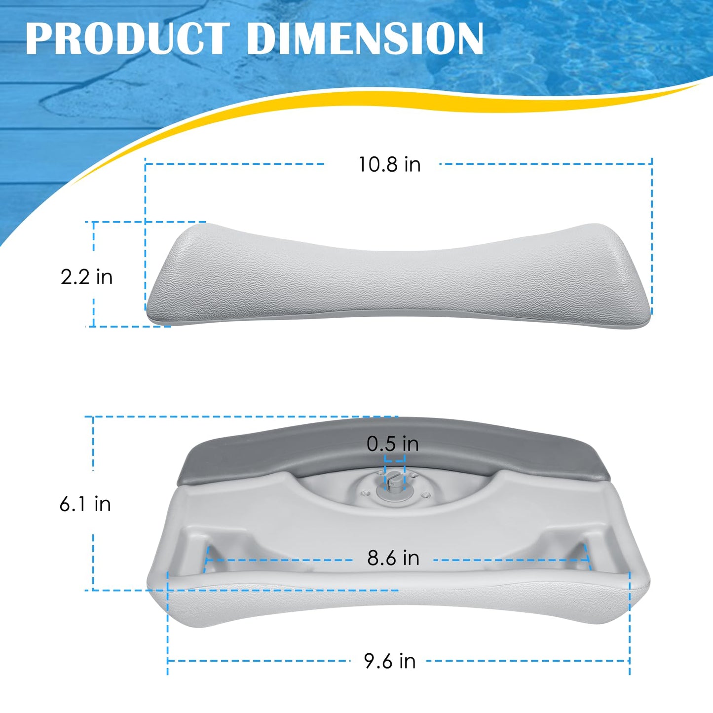 6472-964 Spas Replacement Pillow for Sundance 880 Series Spas 2009 to 2017 (2-Pack)