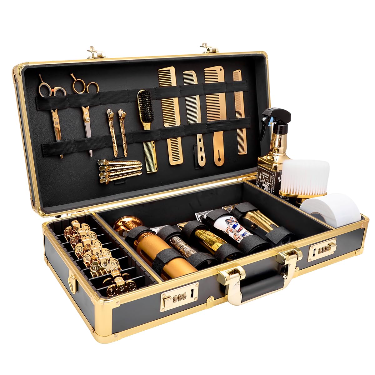 BARBERTOP Professional Barber Supplies Case, Golden
