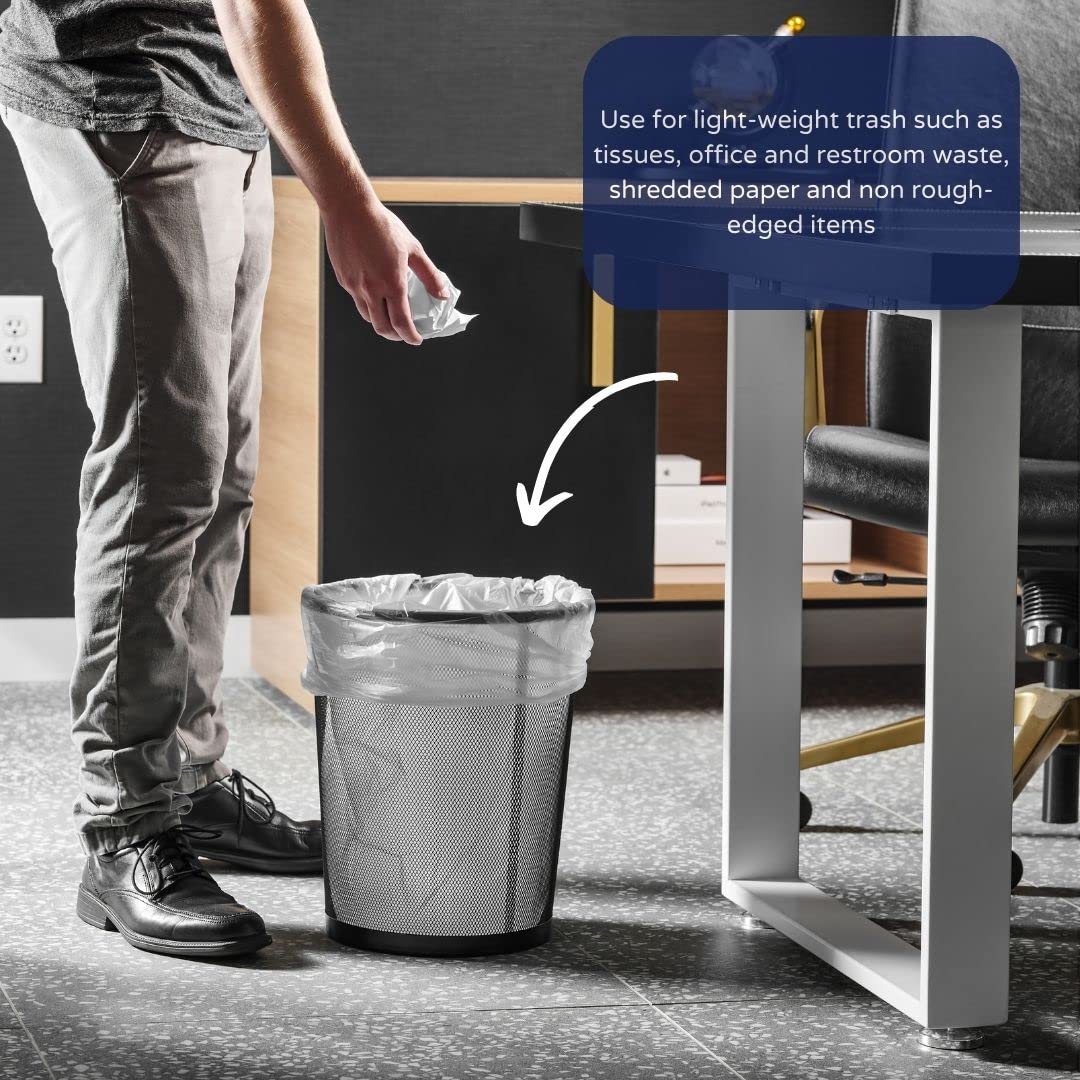 Plasticplace 12-16 Gallon Trash Bags │ 1.0 Mil │ Clear Tall Garbage Can Liners │ 24" x 31" (250 Case)