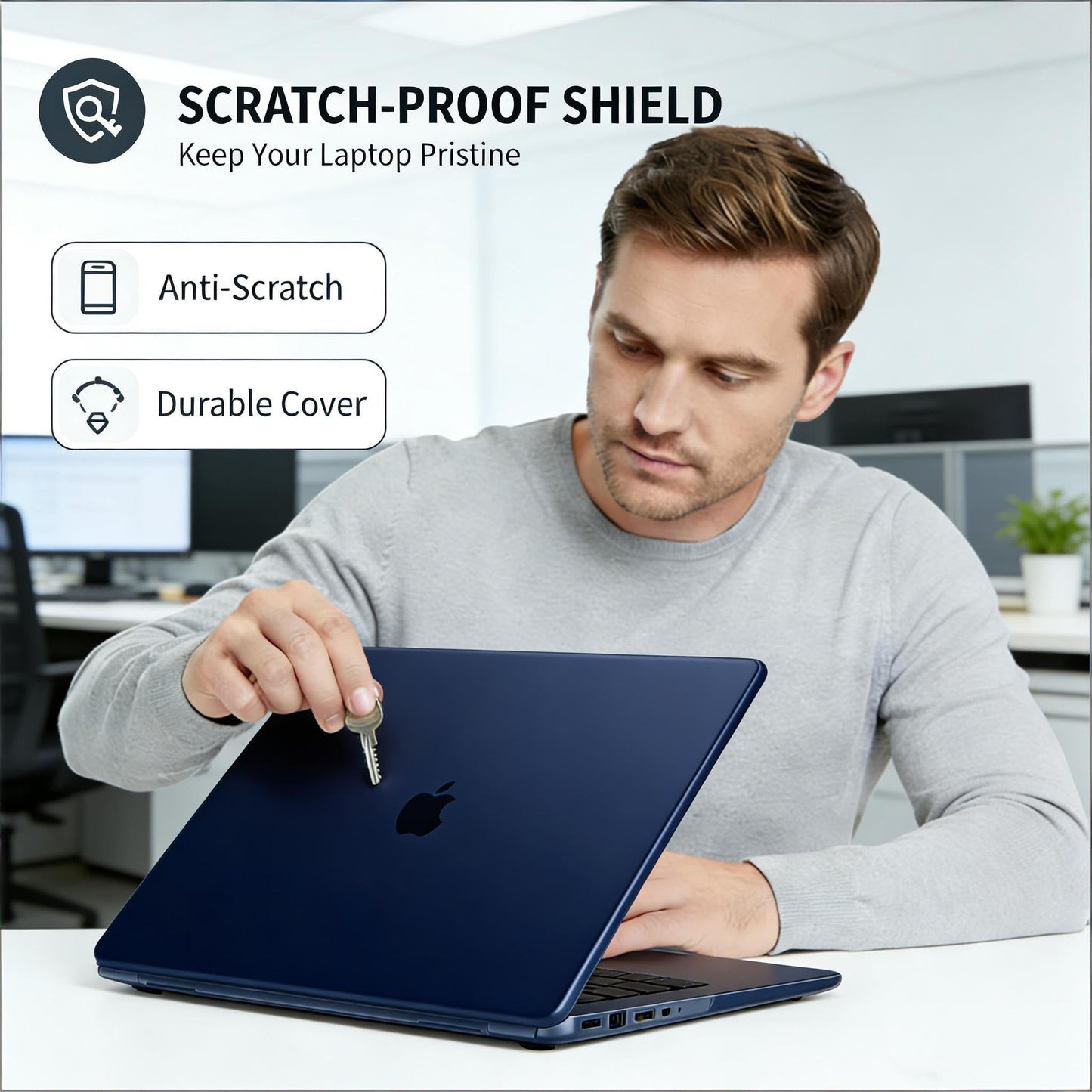Se7enline for MacBook Neo Case 13 Inch 2026 with A18 Pro Chip Model A3404, Blue Hard Shell with Keyboard Cover, Lightweight Scratch & Fingerprint Resistant for Travel Office Daily Use, Matte Indigo